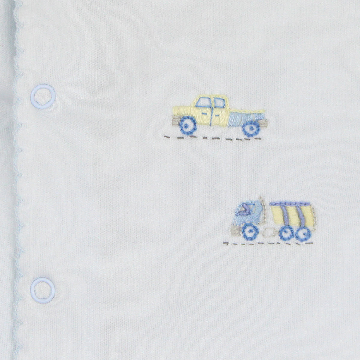 Cars and Trucks Embroidery Footie | Baby Boy