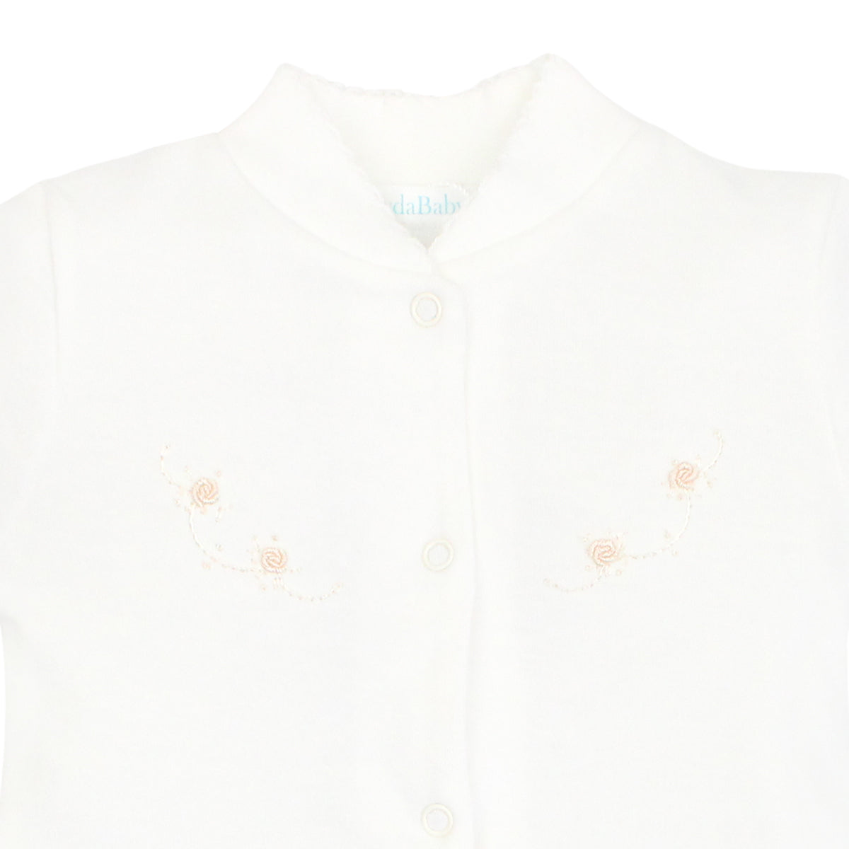 Sweet Flowers Embroidery Footie | Baby Girl