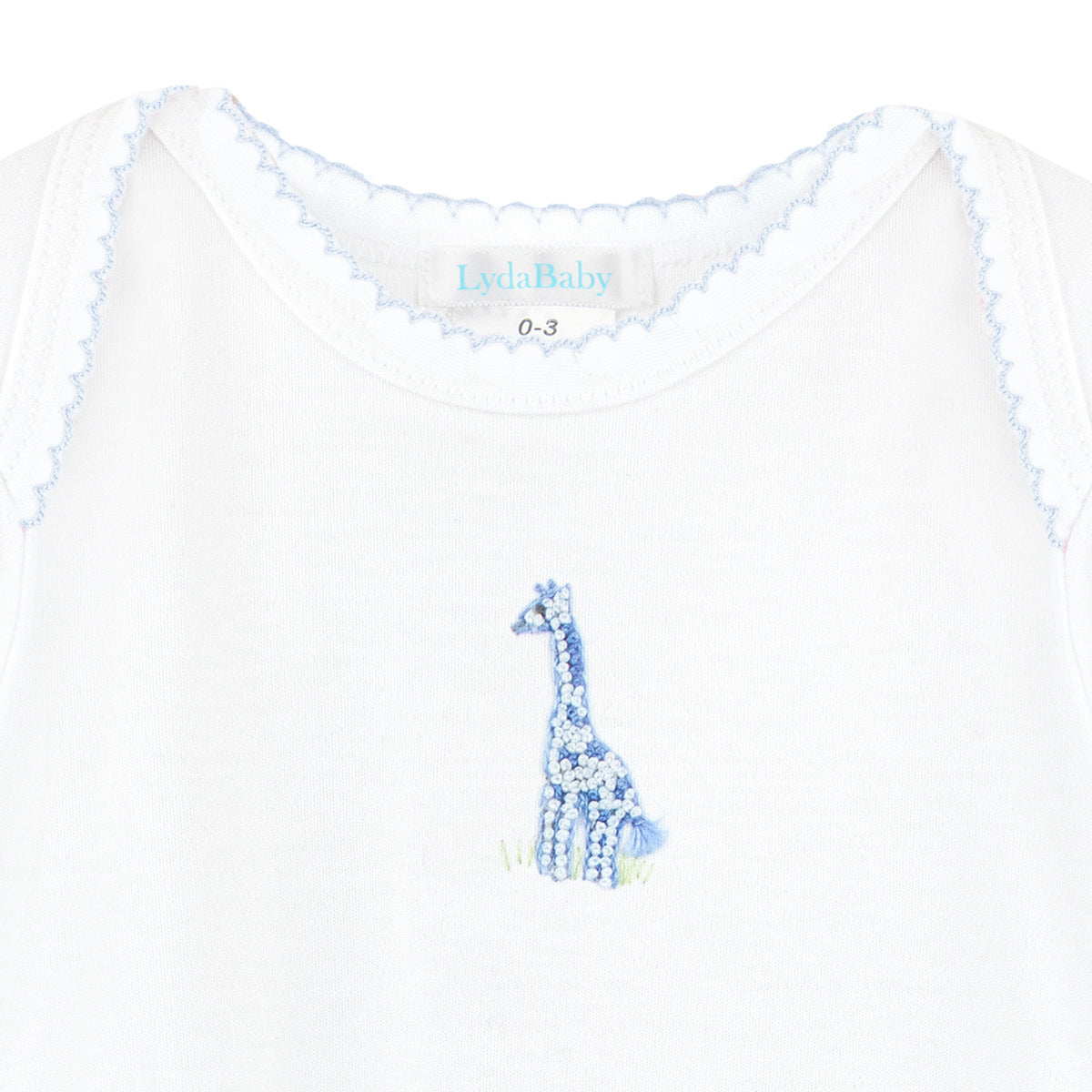 Safari Animals Embroidery Gown | Baby Boy