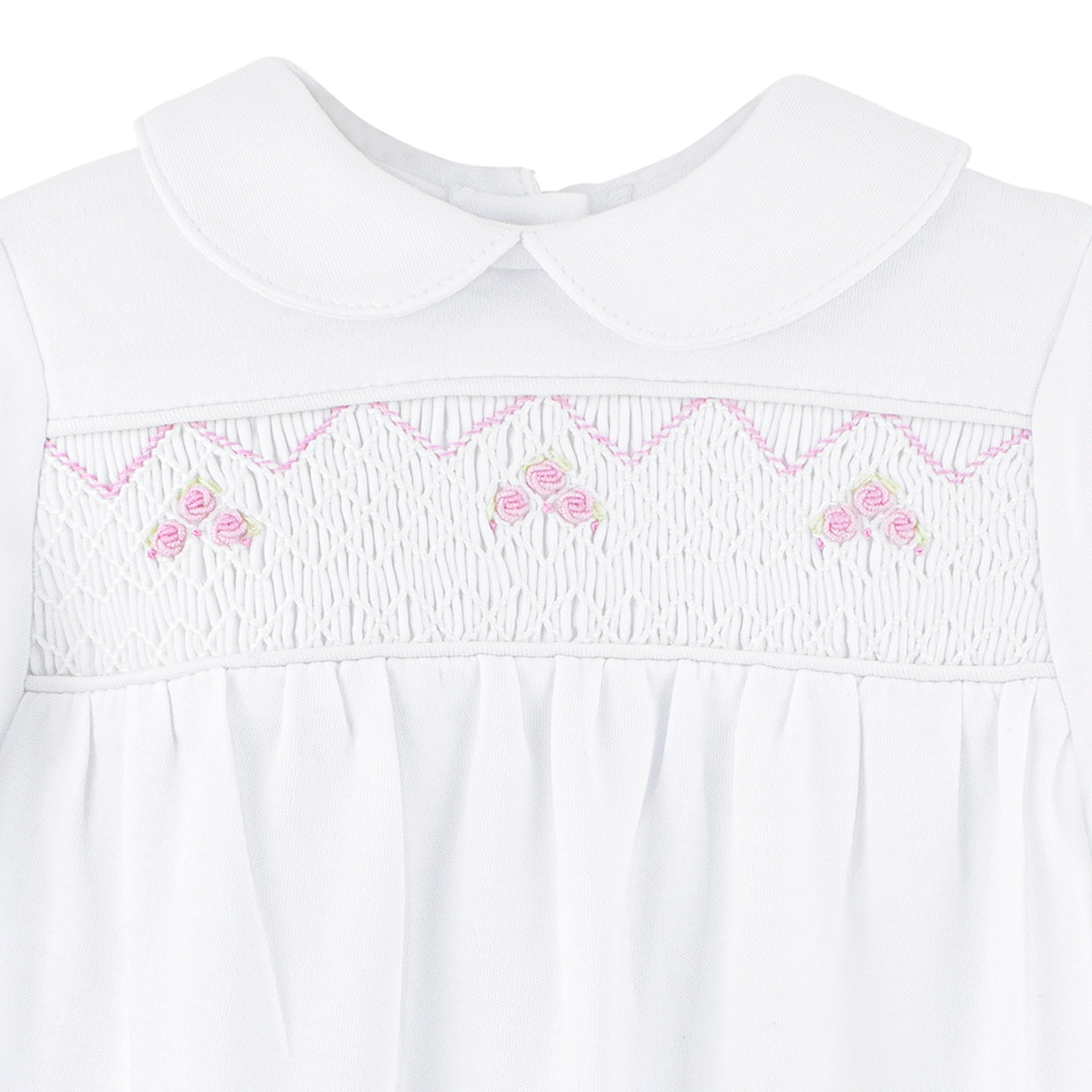 Smock Roses  Footie | Baby Girl