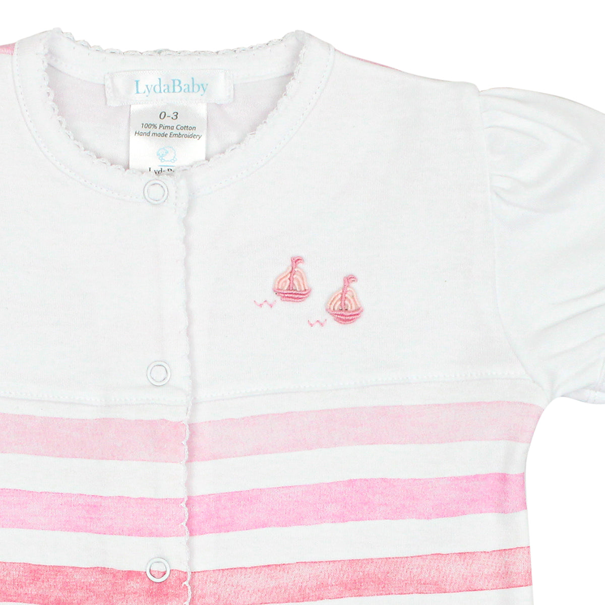 Watercolor Lines Printed Romper | Baby Girl