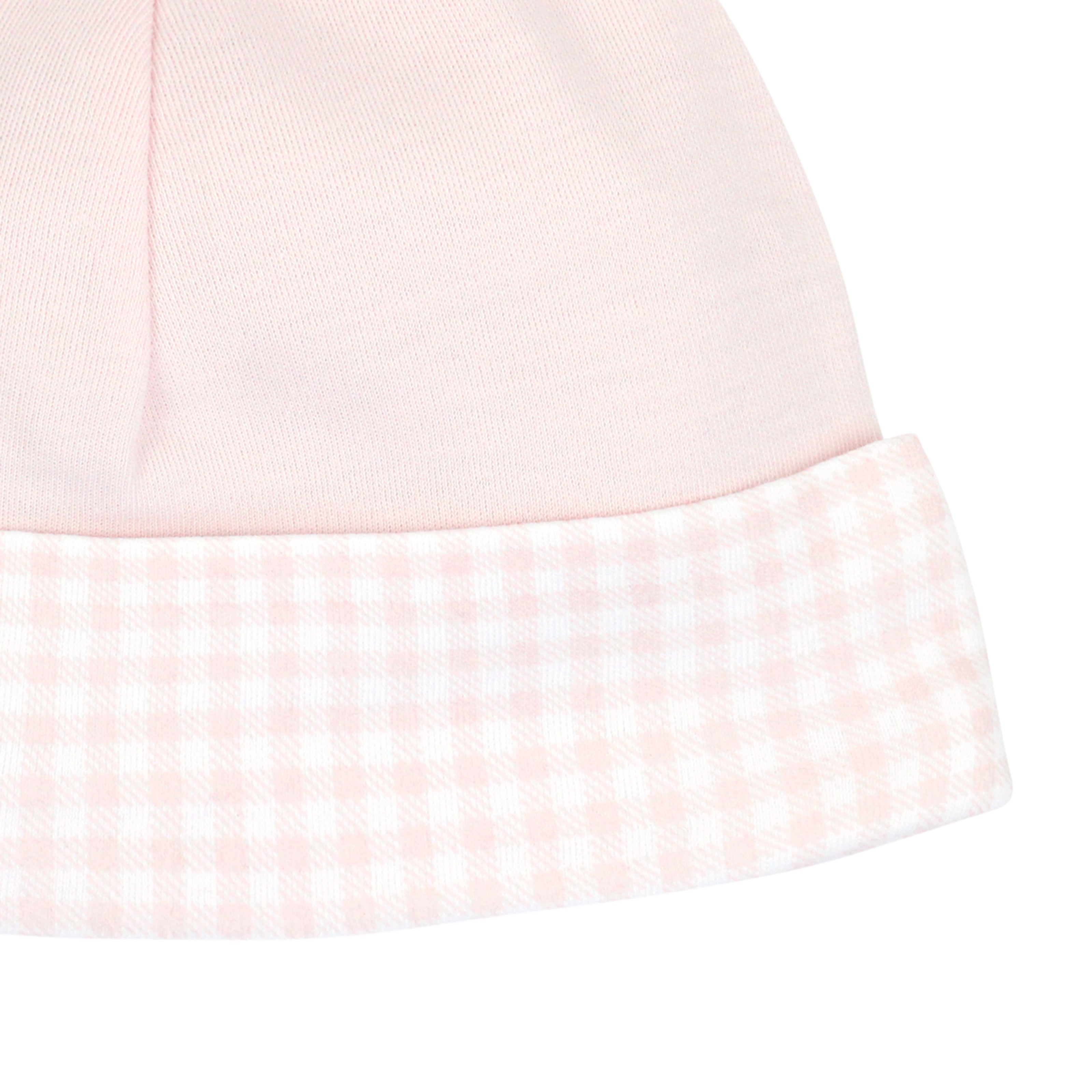 Vichy Details Embroidery and Printed Hat | Baby Girl