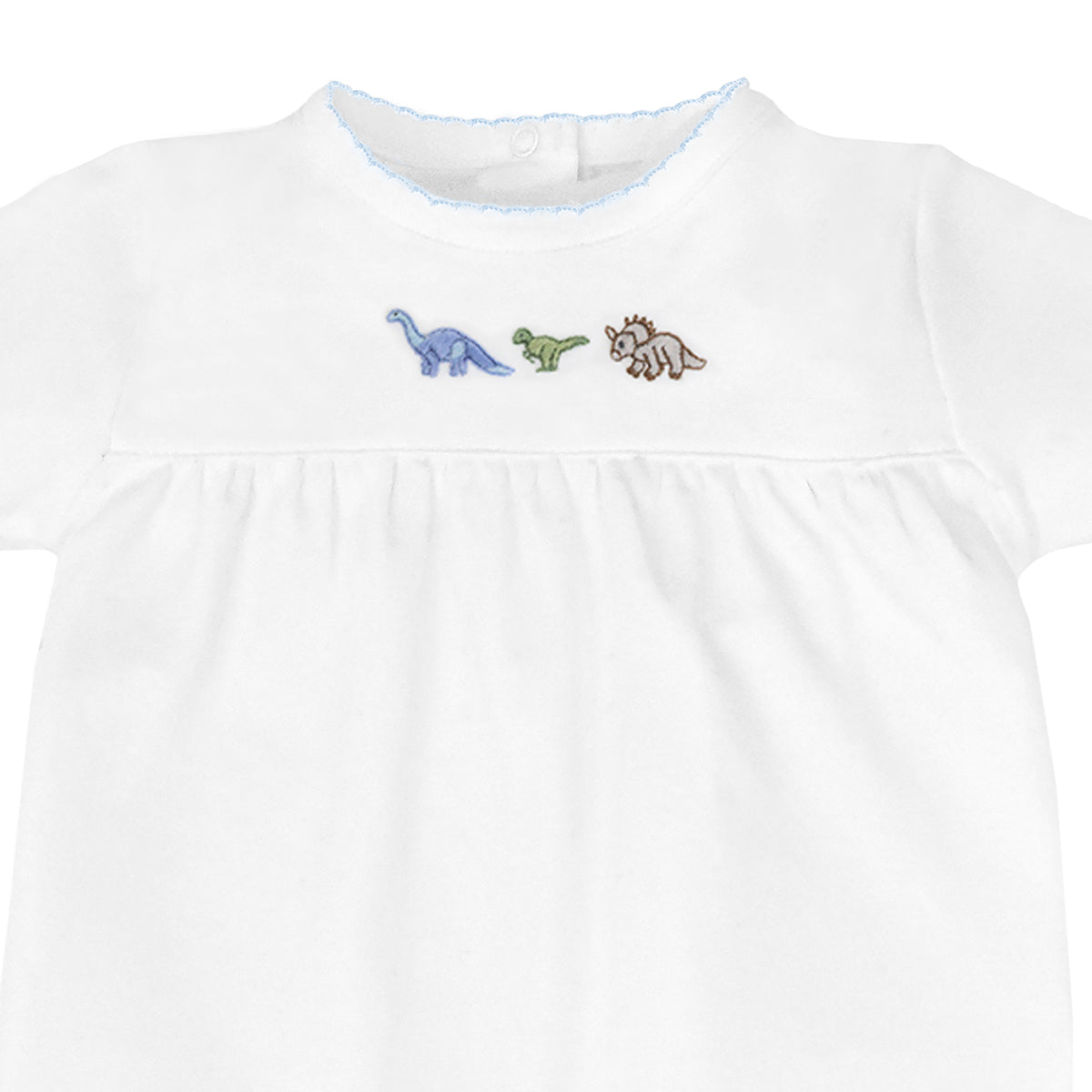 Big Dinos Embroidery Footie | Baby Boy