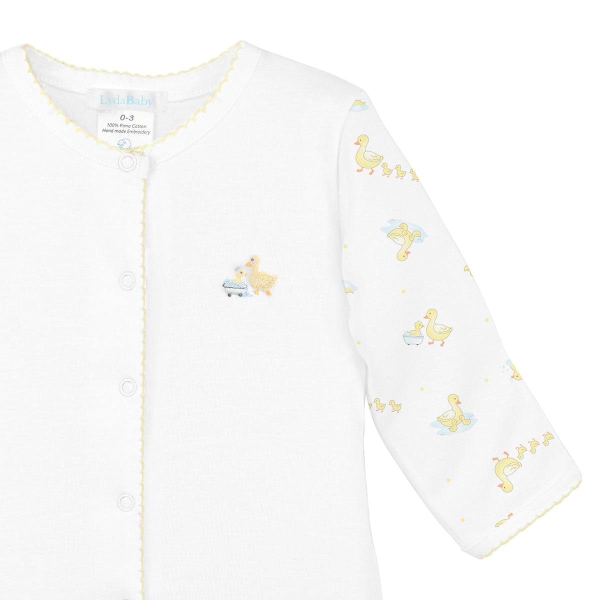 Bath Time Printed and Embroidery Footie | Baby Unisex