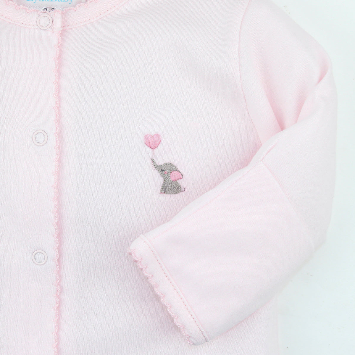 Lovely Elefant Embroidery Footie | Baby Girl