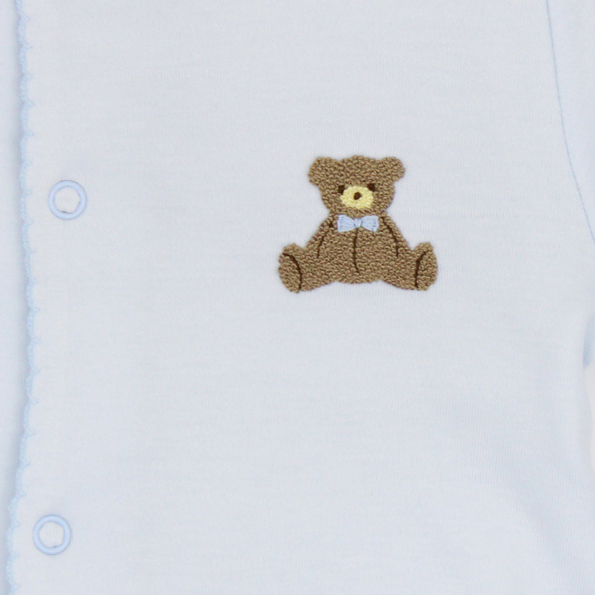 Teddy Bear Embroidery Footie | Baby Boy