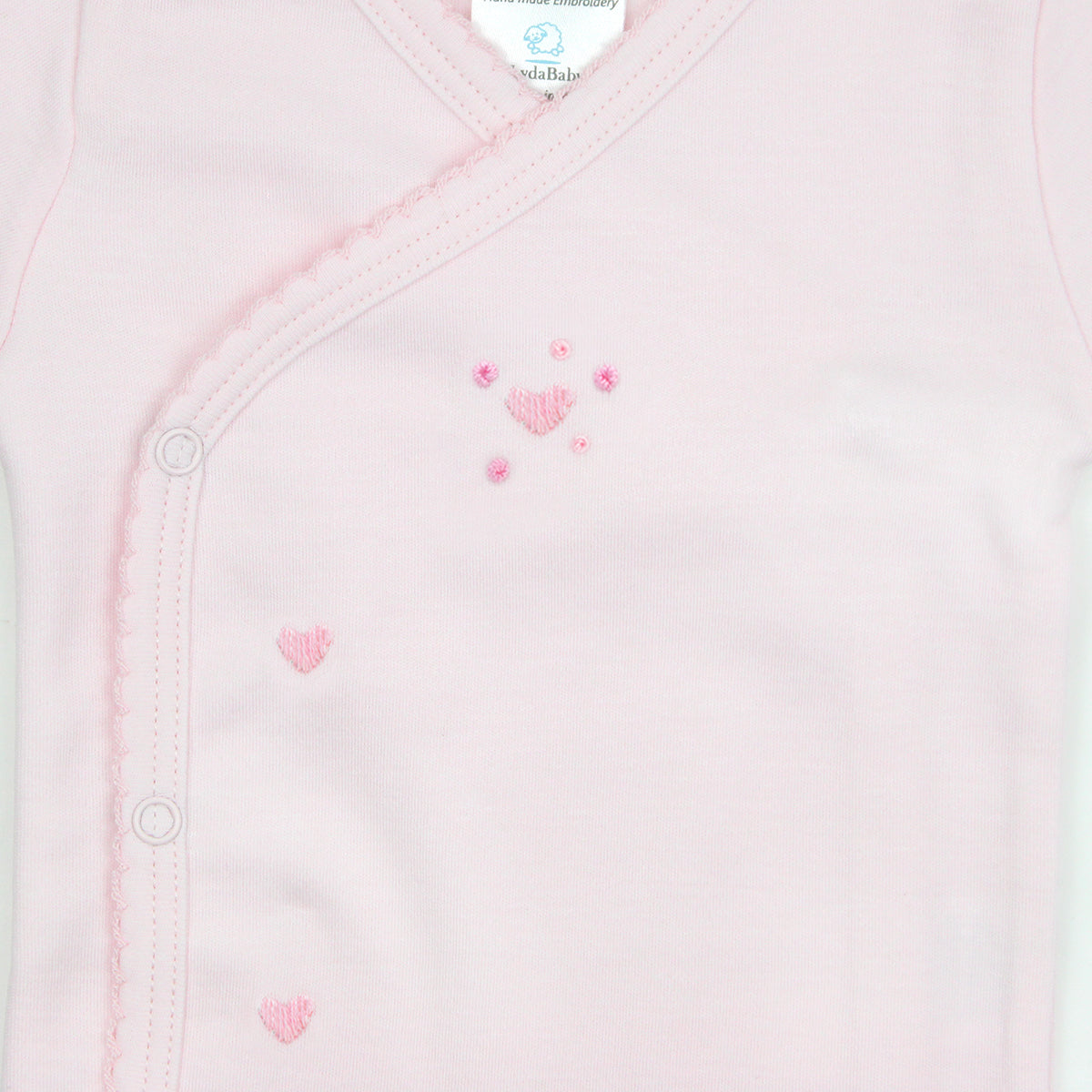 Pink Bubble Hearts Embroidery Set 2 Pieces | Baby Girl