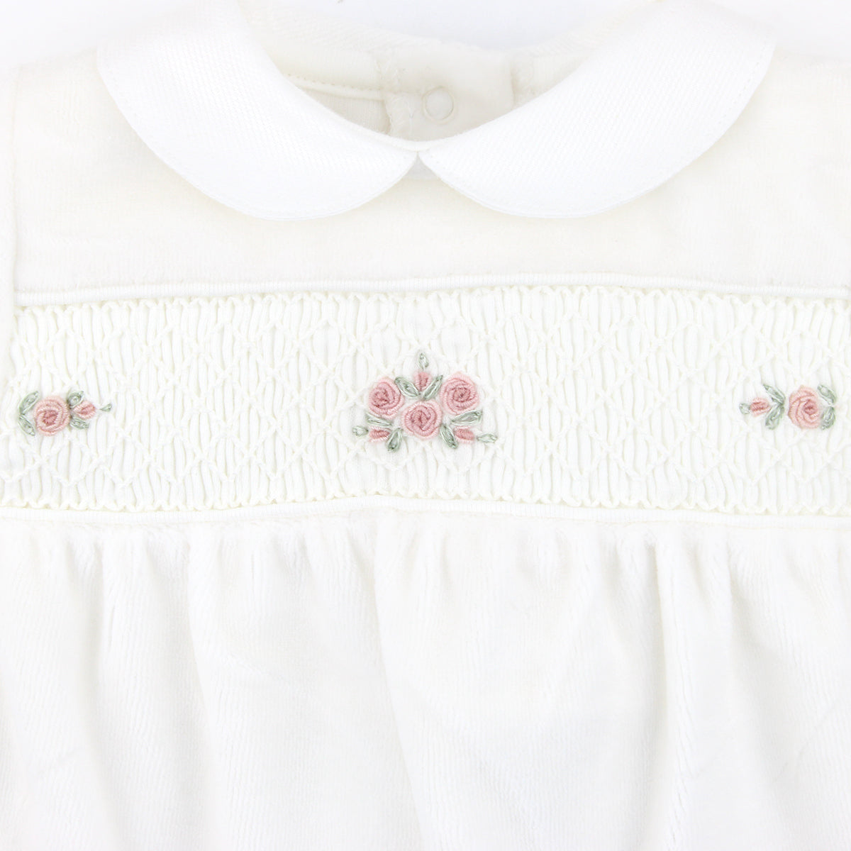 Smock Velour Collection Footie | Baby Girl
