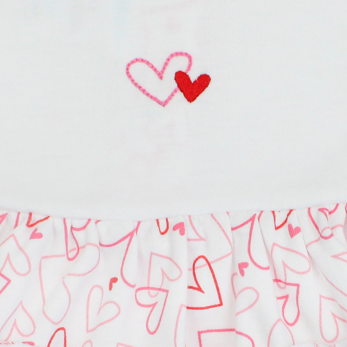 Doodle Hearts Embroidery Dress | Baby Girl