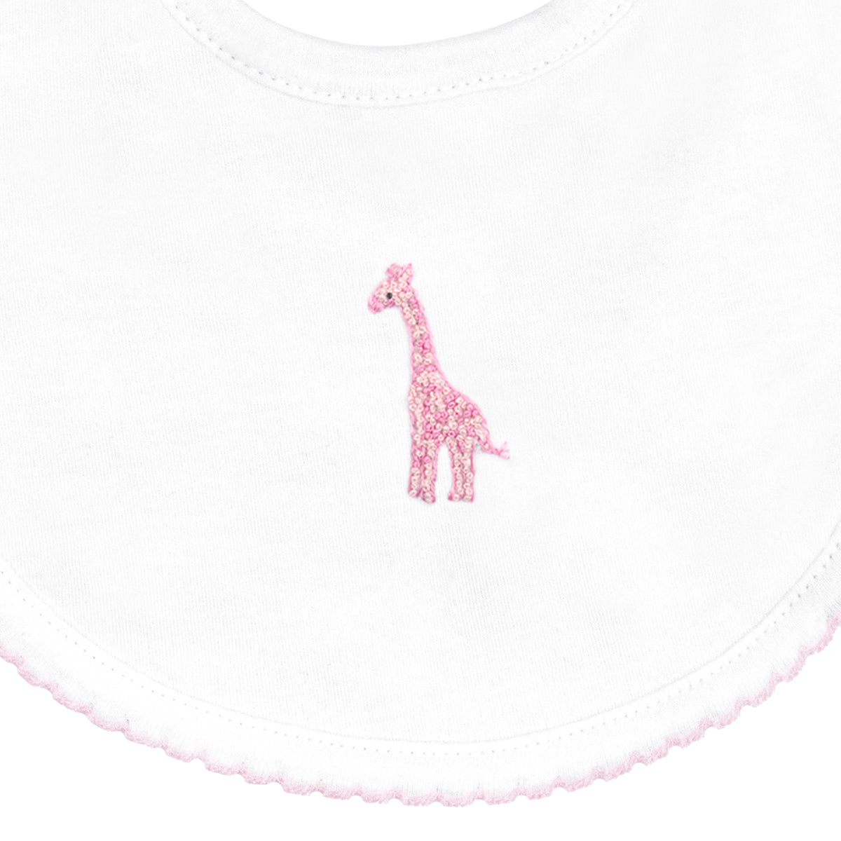Safari Baby Girl Embroidery Bib | Baby Girl