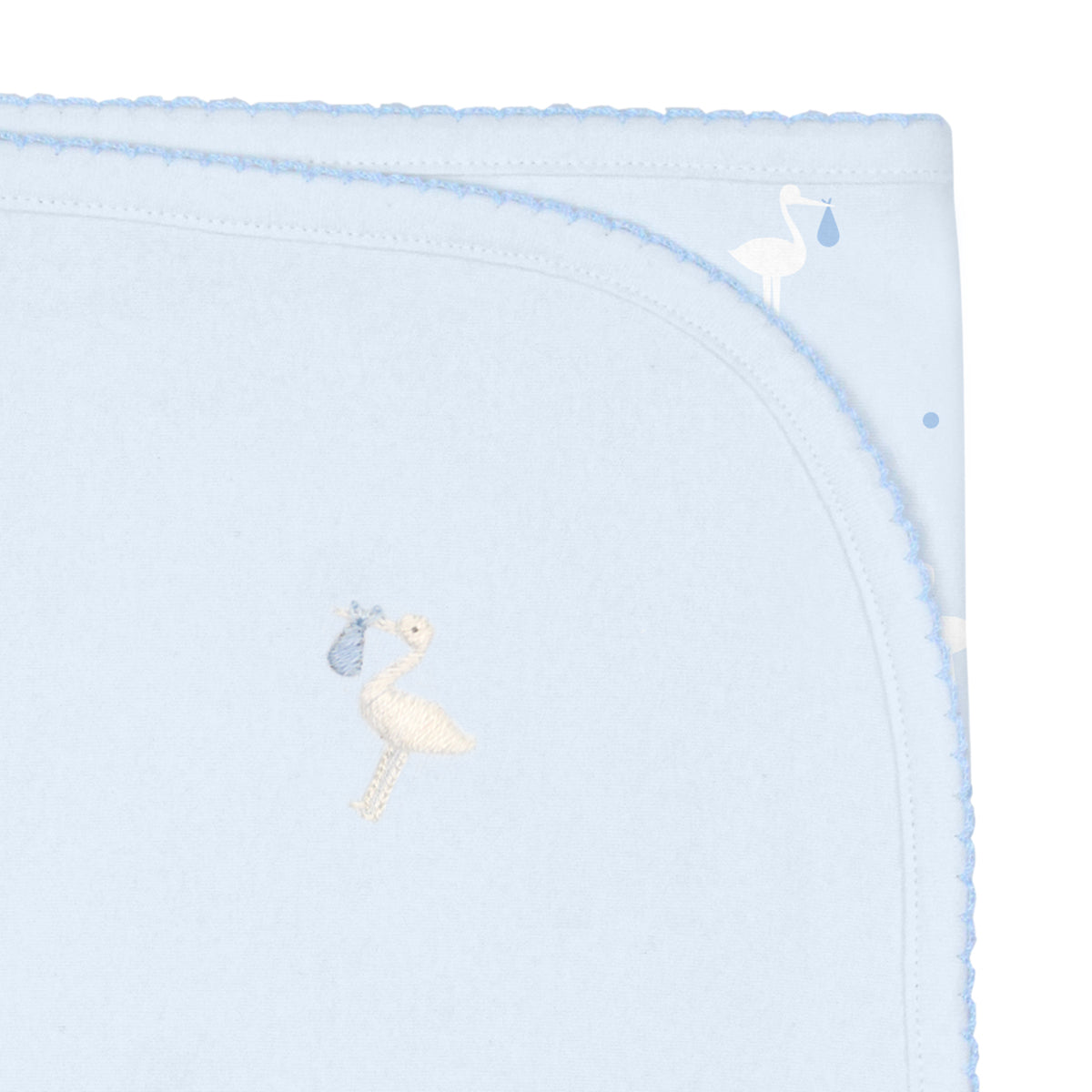 Baby Stork Embroidery and Printed | Baby Boy