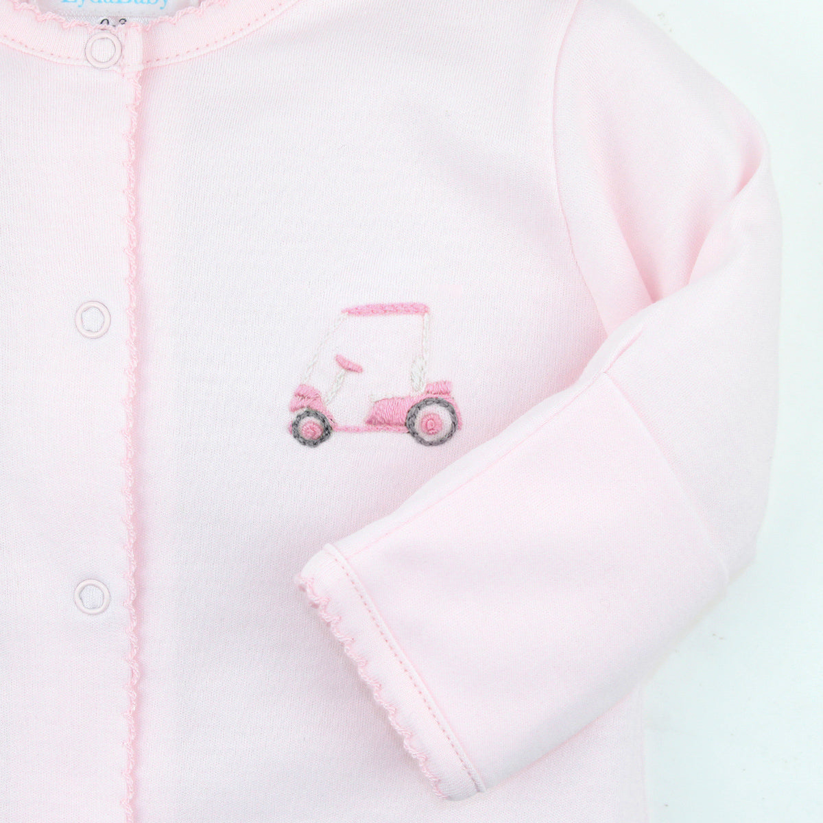 Pink Golf Game Embroidery Footie | Baby Girl