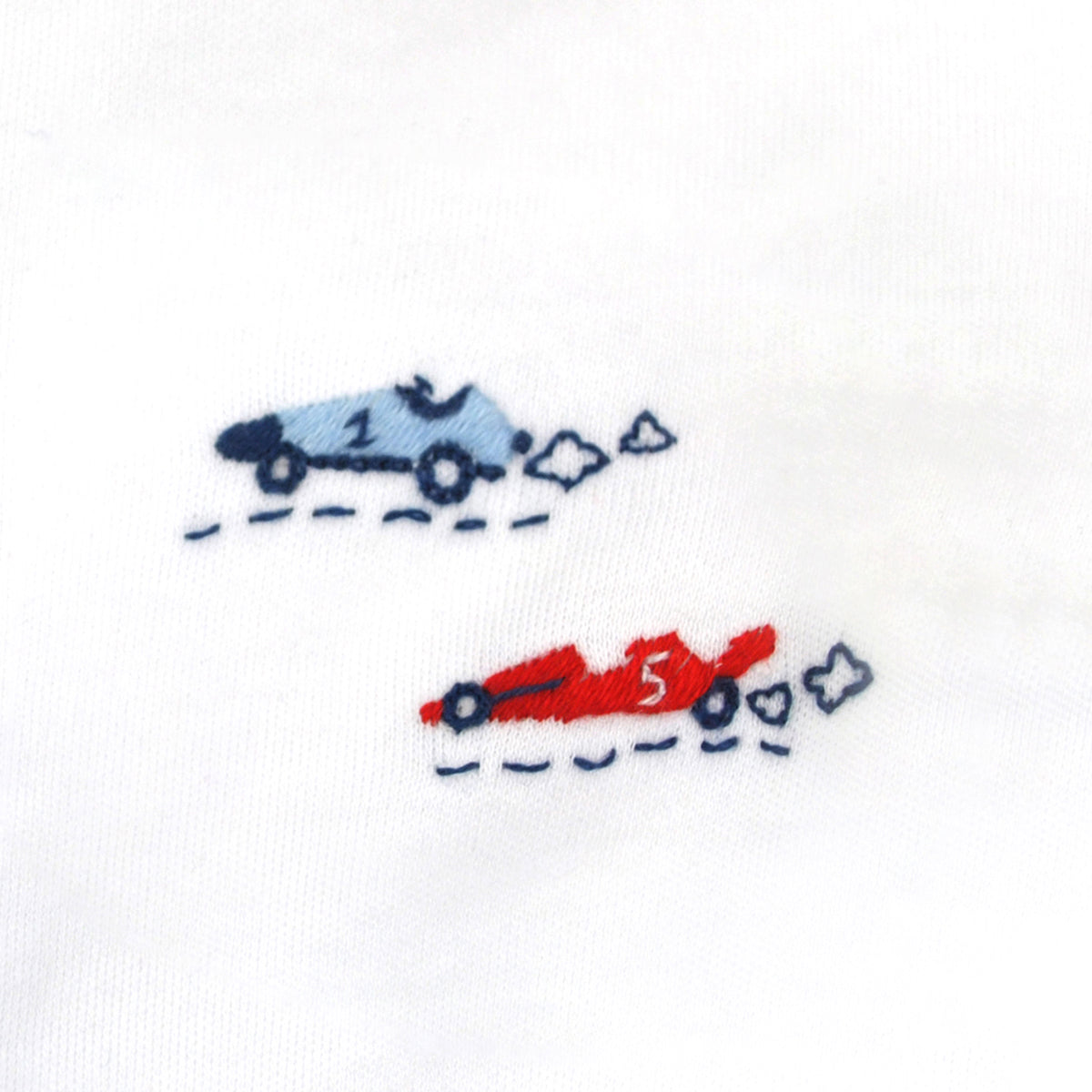 Racers Embroidery Footie | Baby Boy