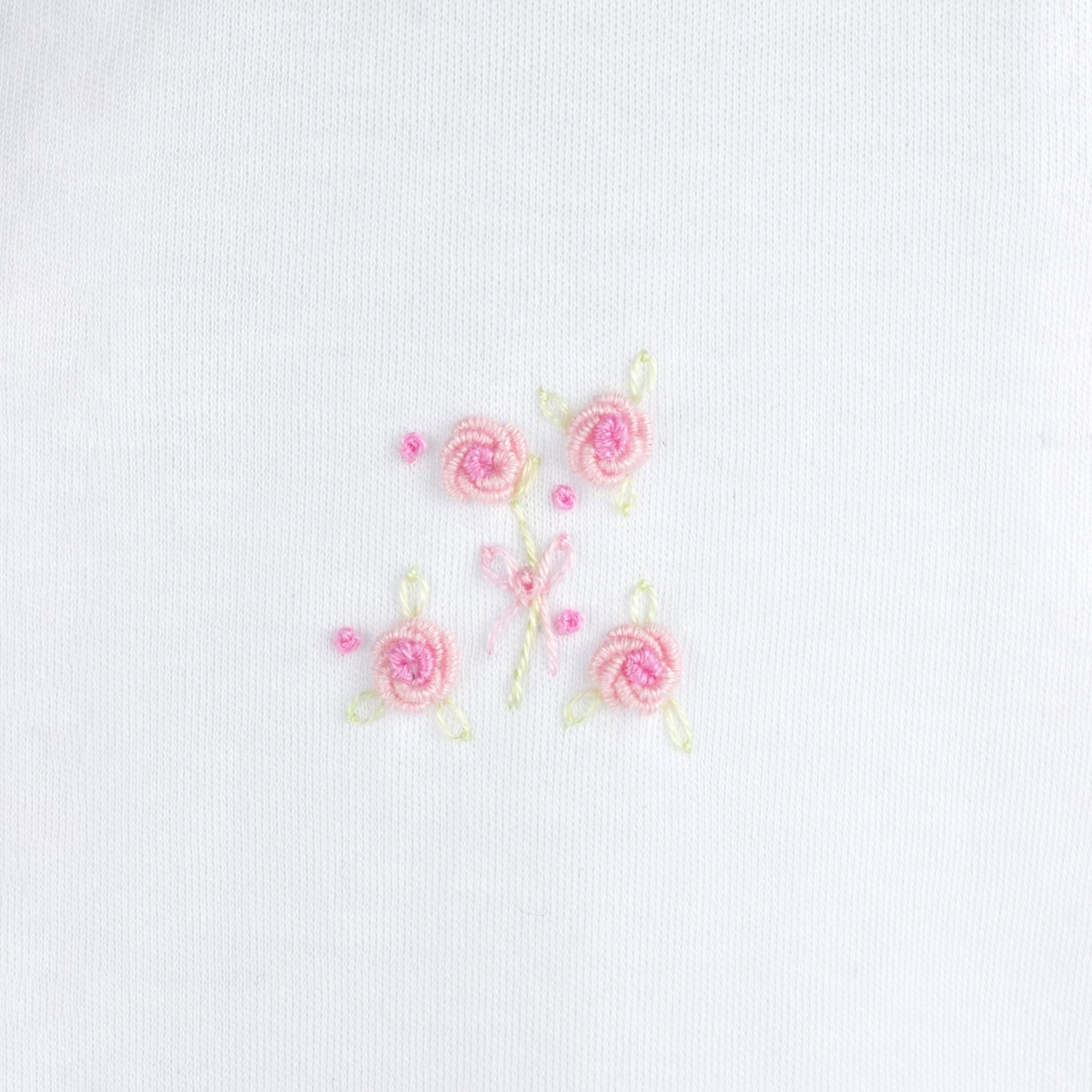 World of Flowers Embroidery Footie | Baby Girl