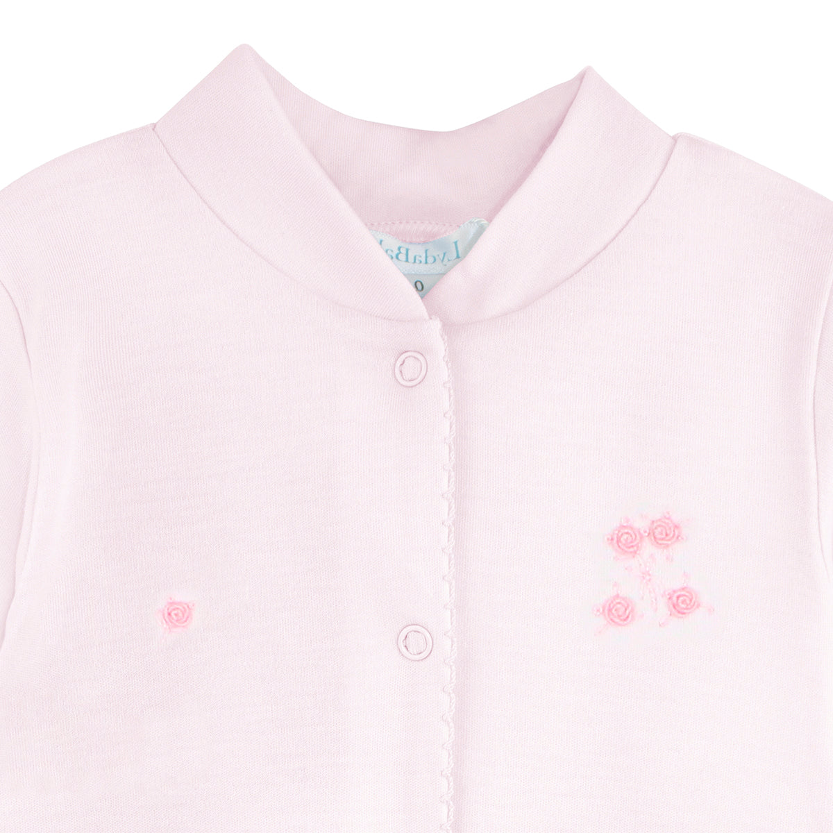 Sweet Roses Pink Embroidery Footie | Baby Girl
