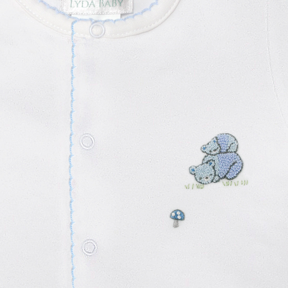Forest Animals Embroidery  Footie | Baby Boy