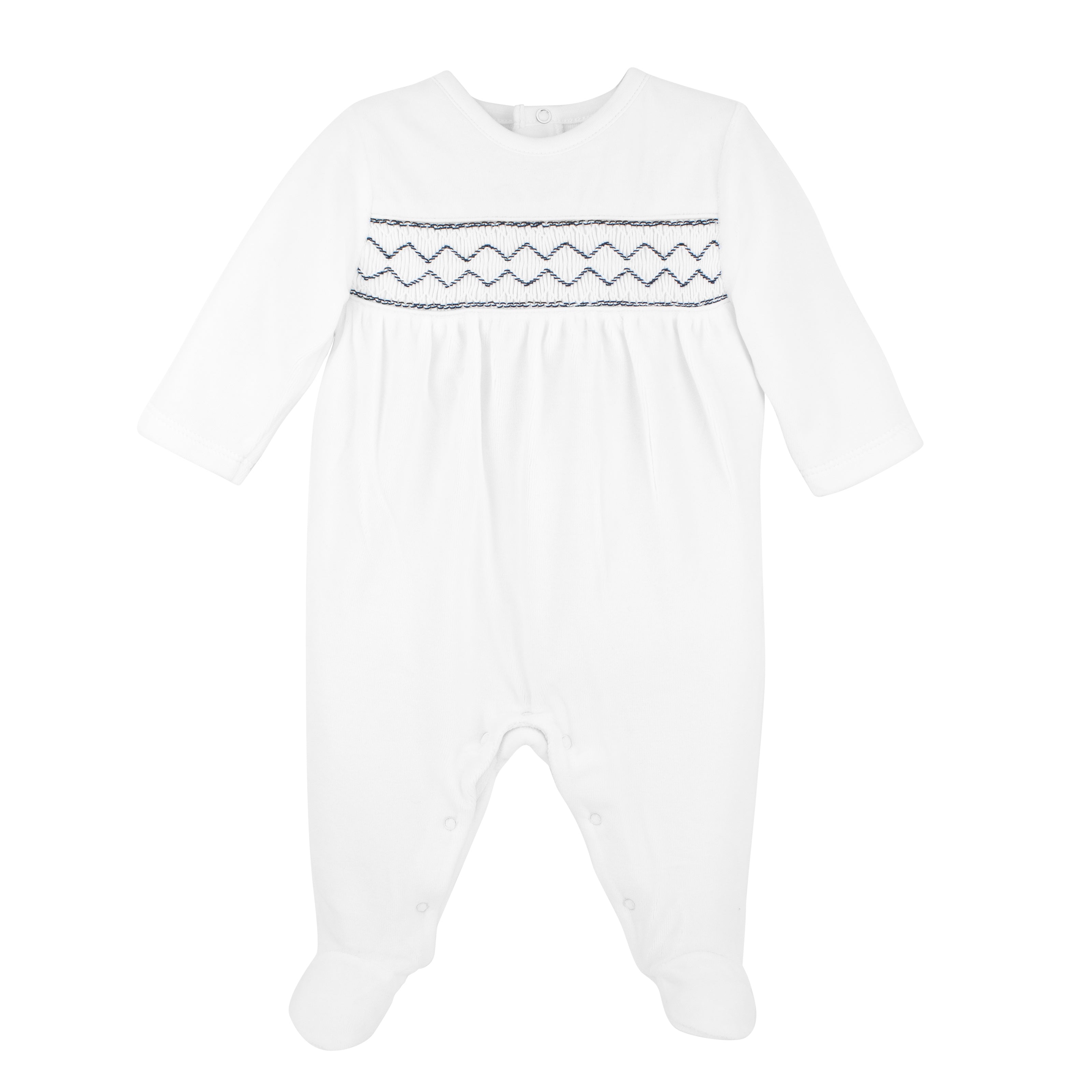 Smock Velour Collection Footie | Baby Boy