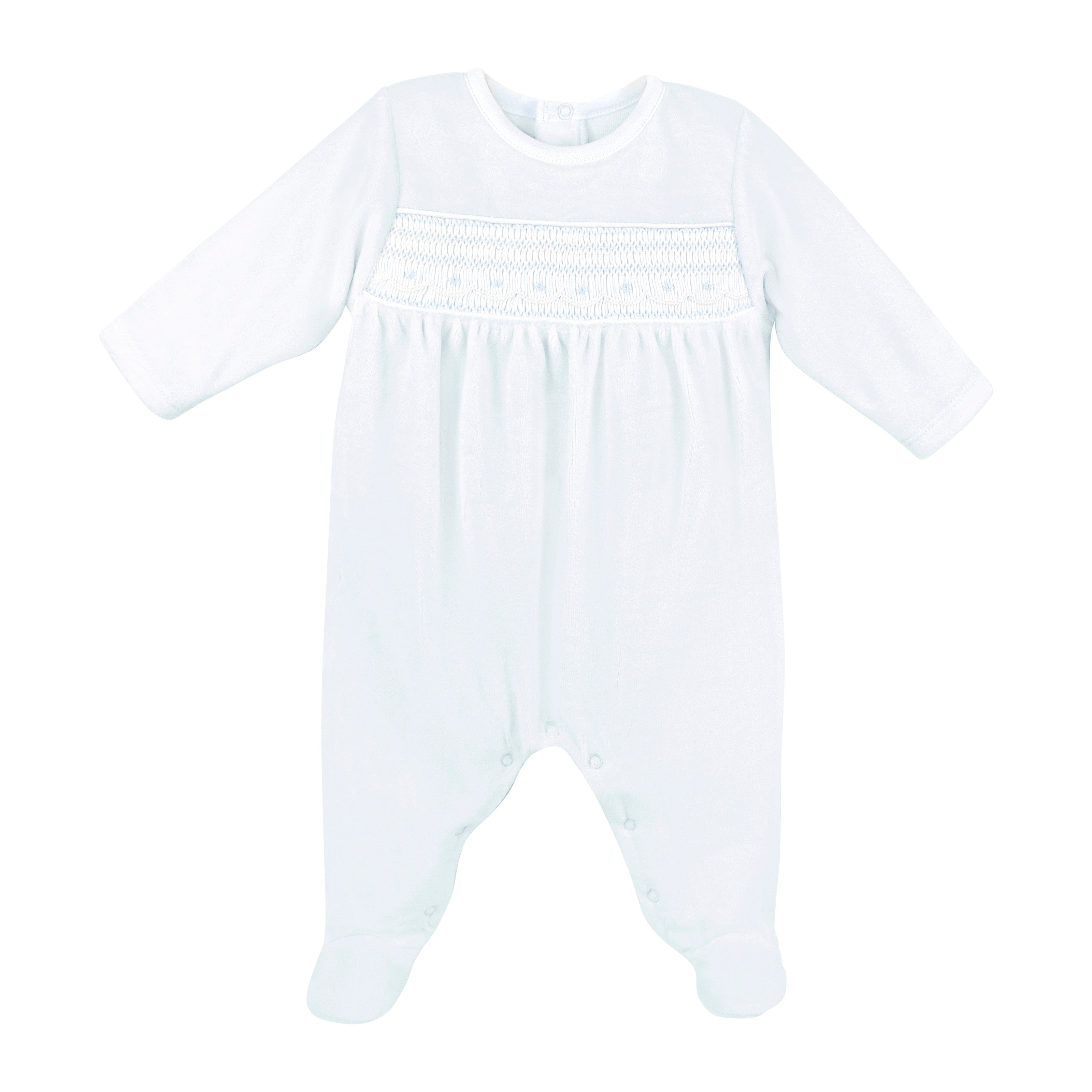 Smock Velour Collection Footie | Baby Boy