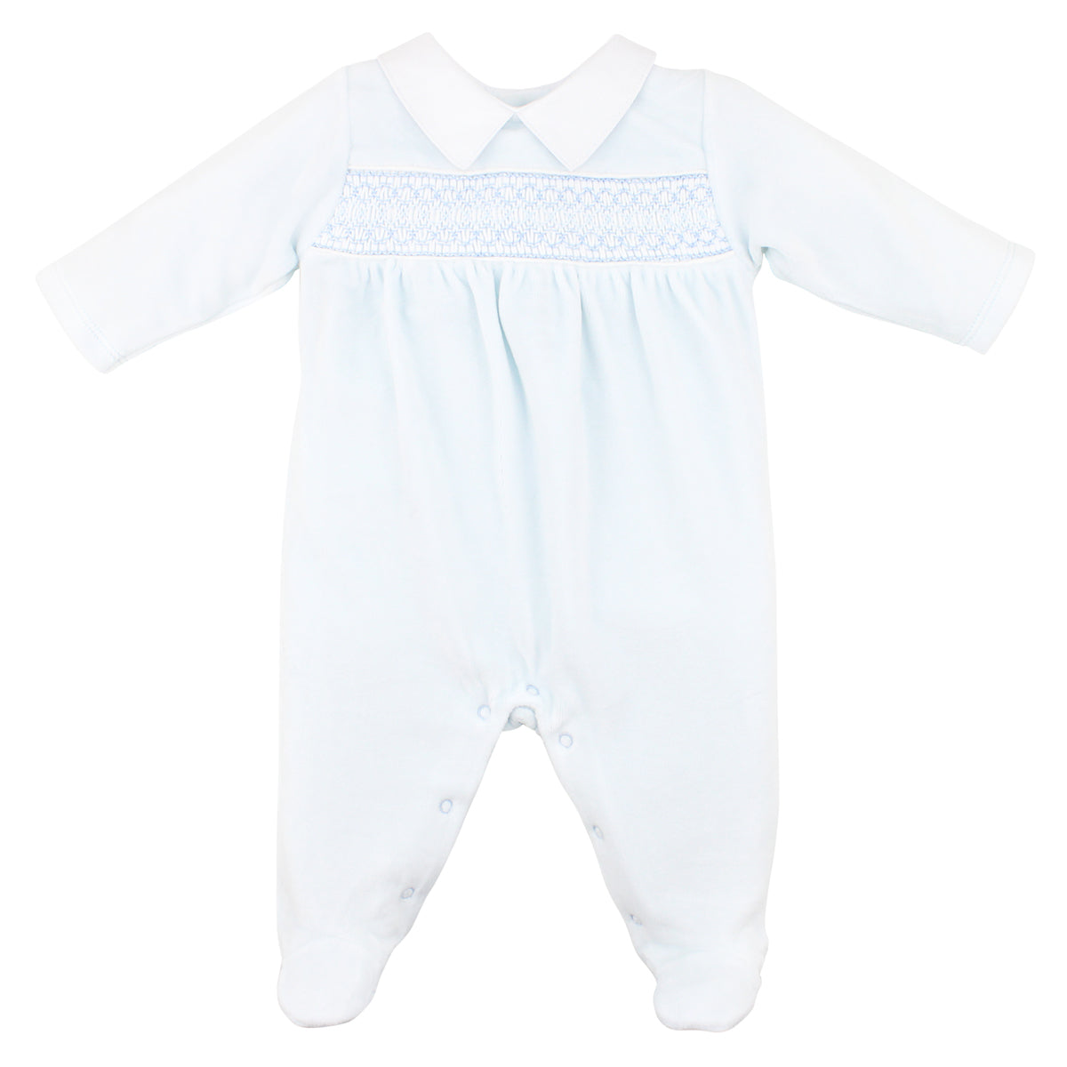 Smock Velour Collection Footie | Baby Boy
