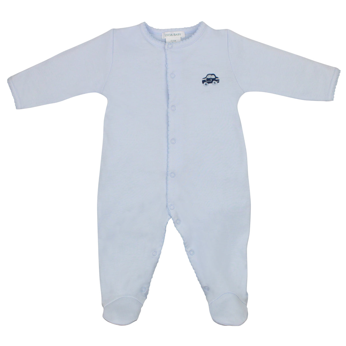 Vintage Cars Embroidery Footie | Baby Boy