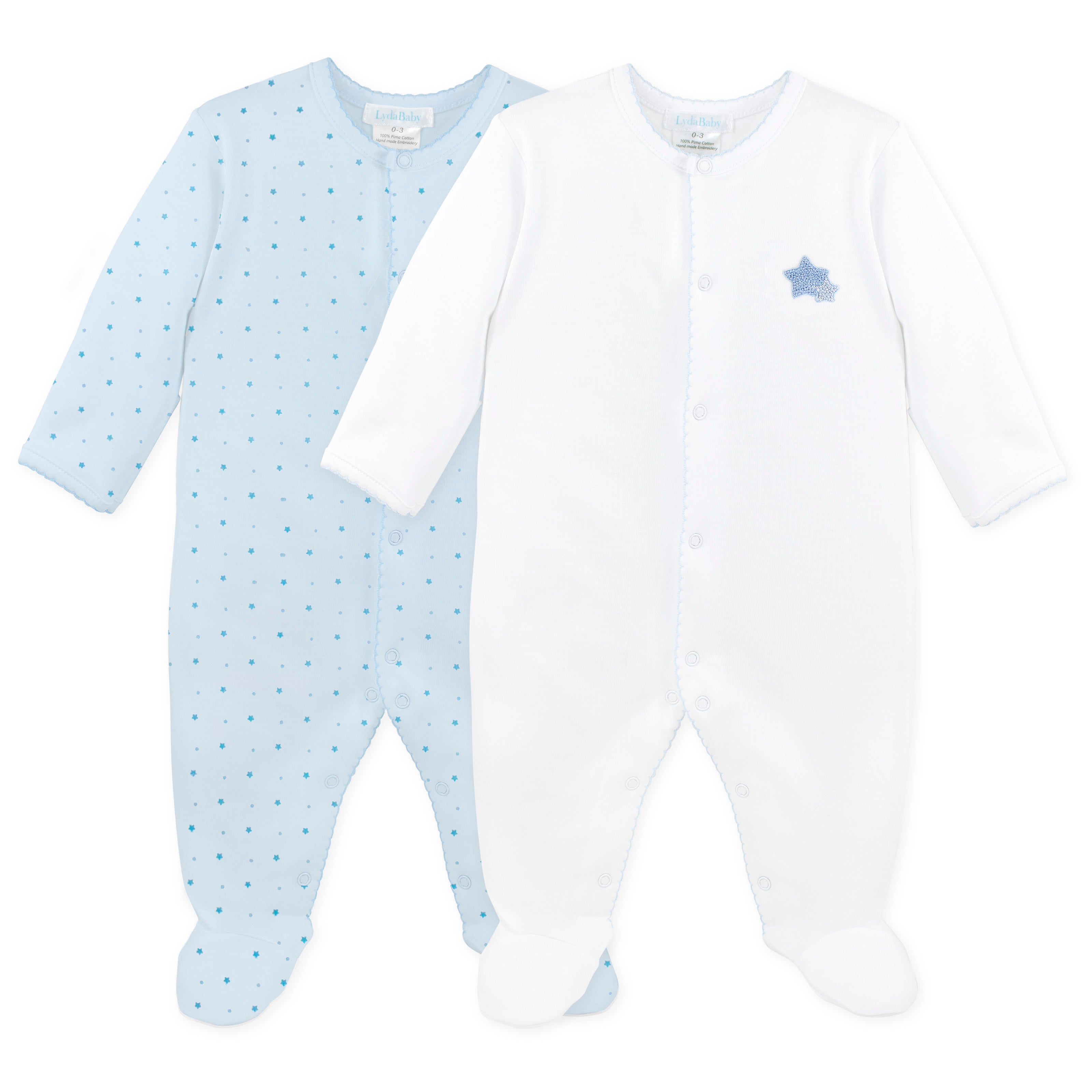 Hand-embroidered Stars with soft Printed Stars | Boy