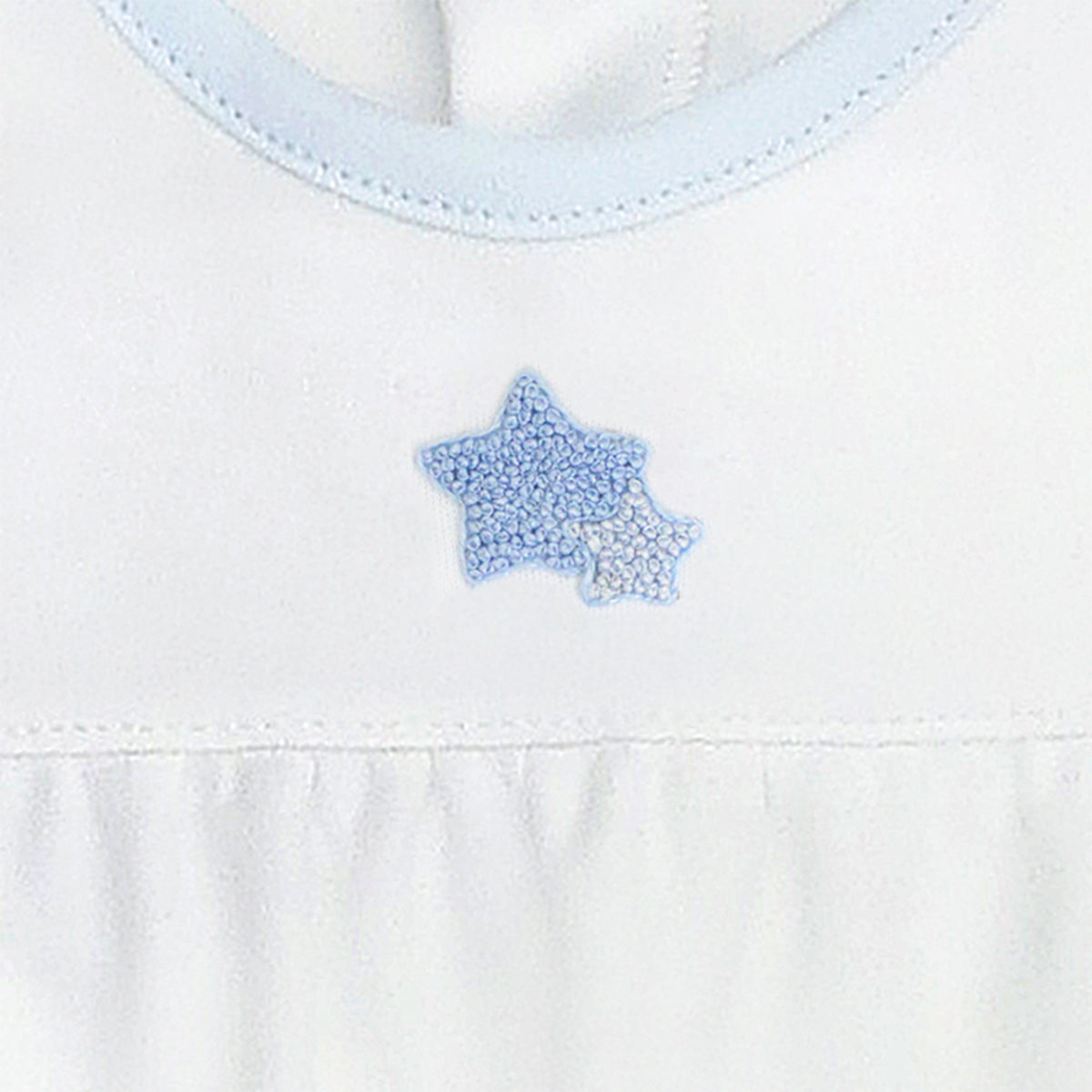 Double Stars Embroidery Footie | Baby Boy