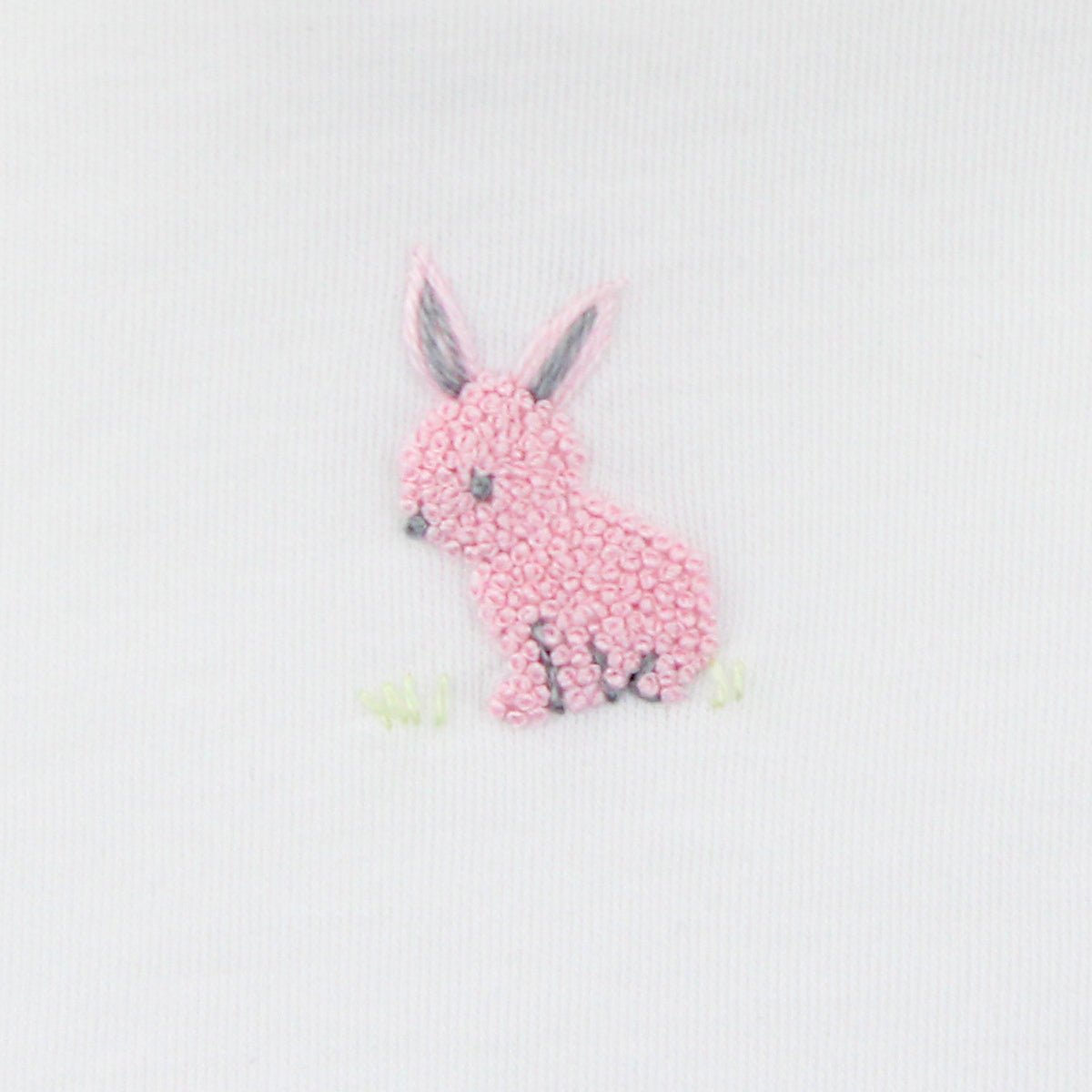 Sweet Bunny Embroidery Bib | Baby Girl