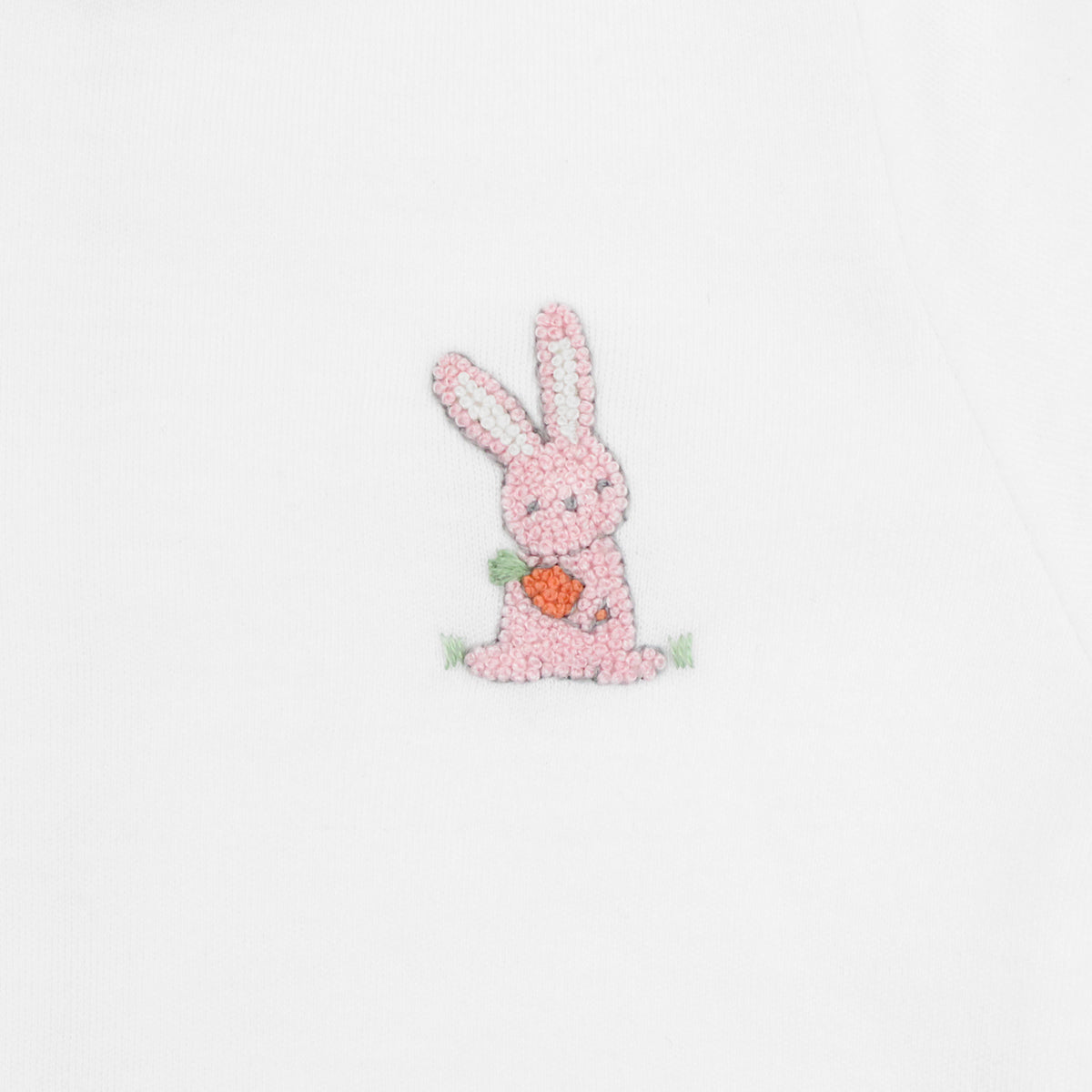 Rabbits Embroidery Footie | Baby Girl