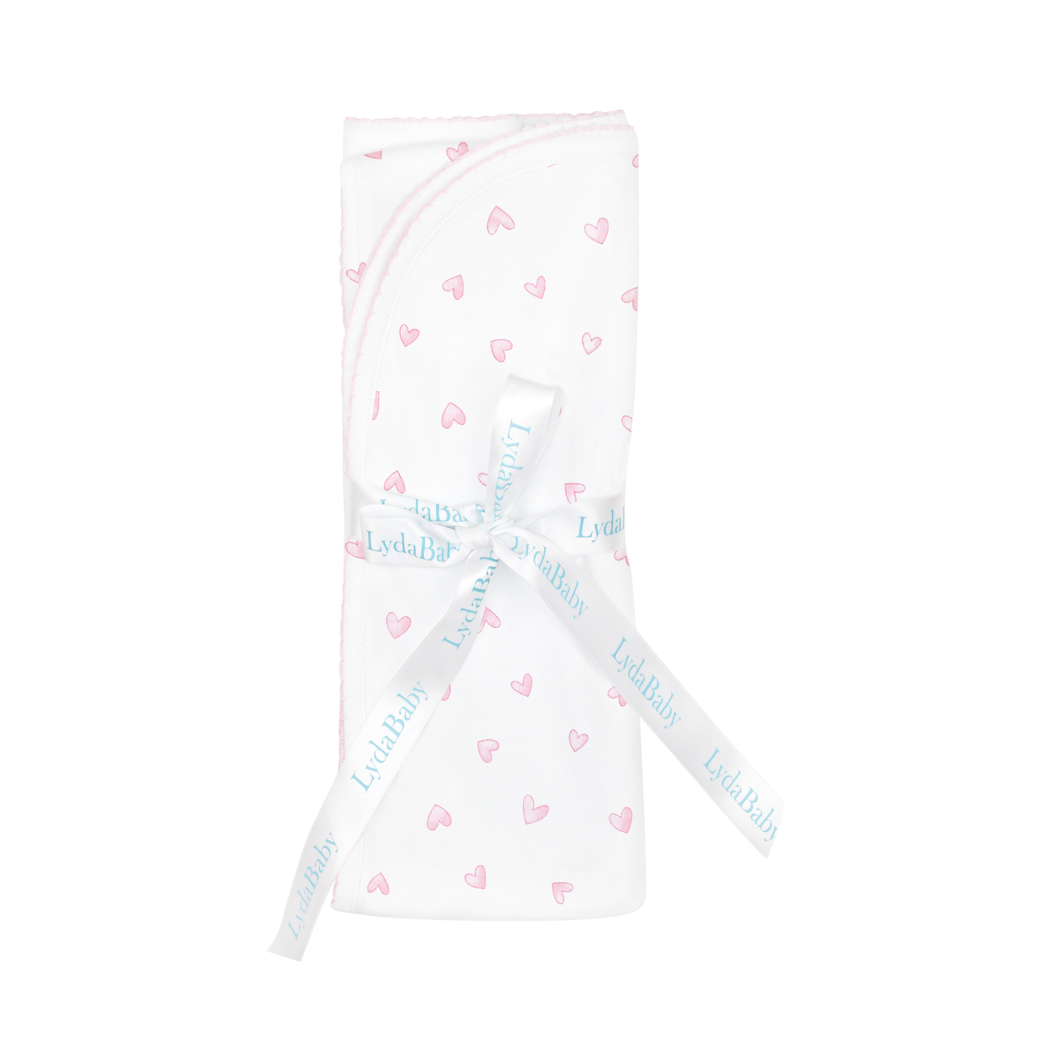 Festive Hearts Printed Blanket | Baby Girl