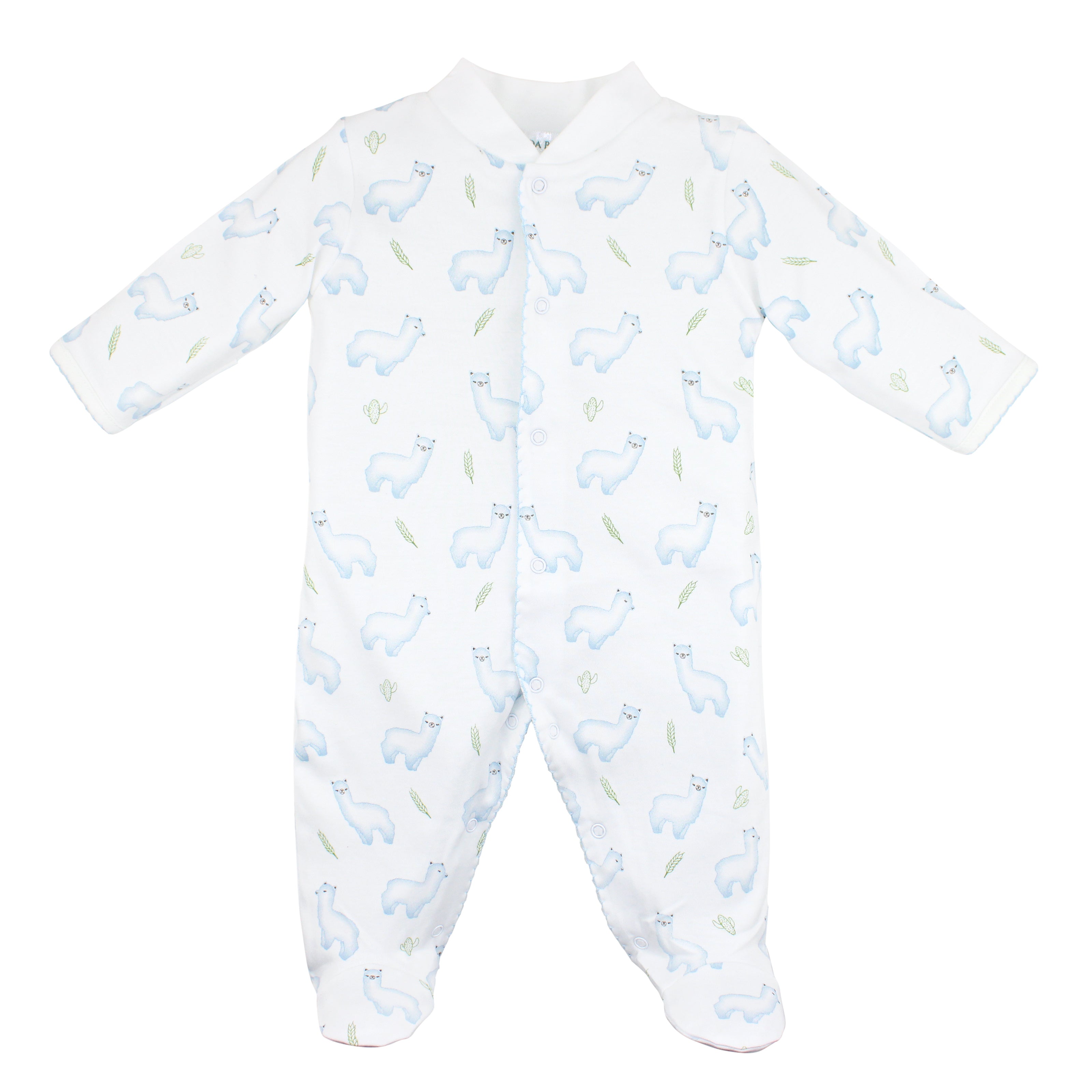 Peaceful Llama Printed Footie | Baby Boy
