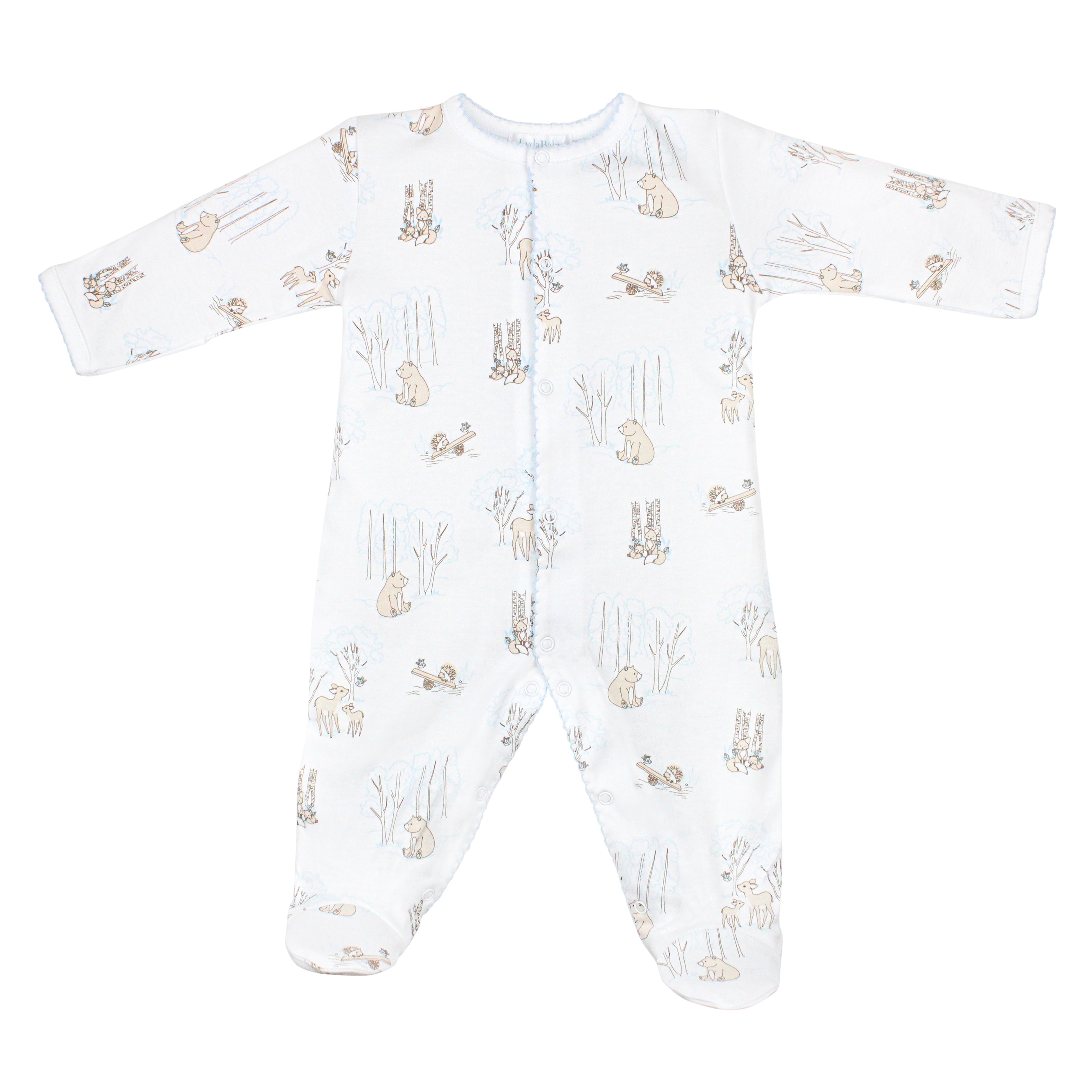Forest Friends Printed Footie | Baby Boy