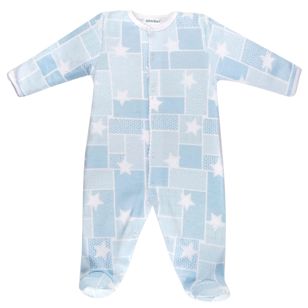 Star Patchs Printed Footie | Baby Boy
