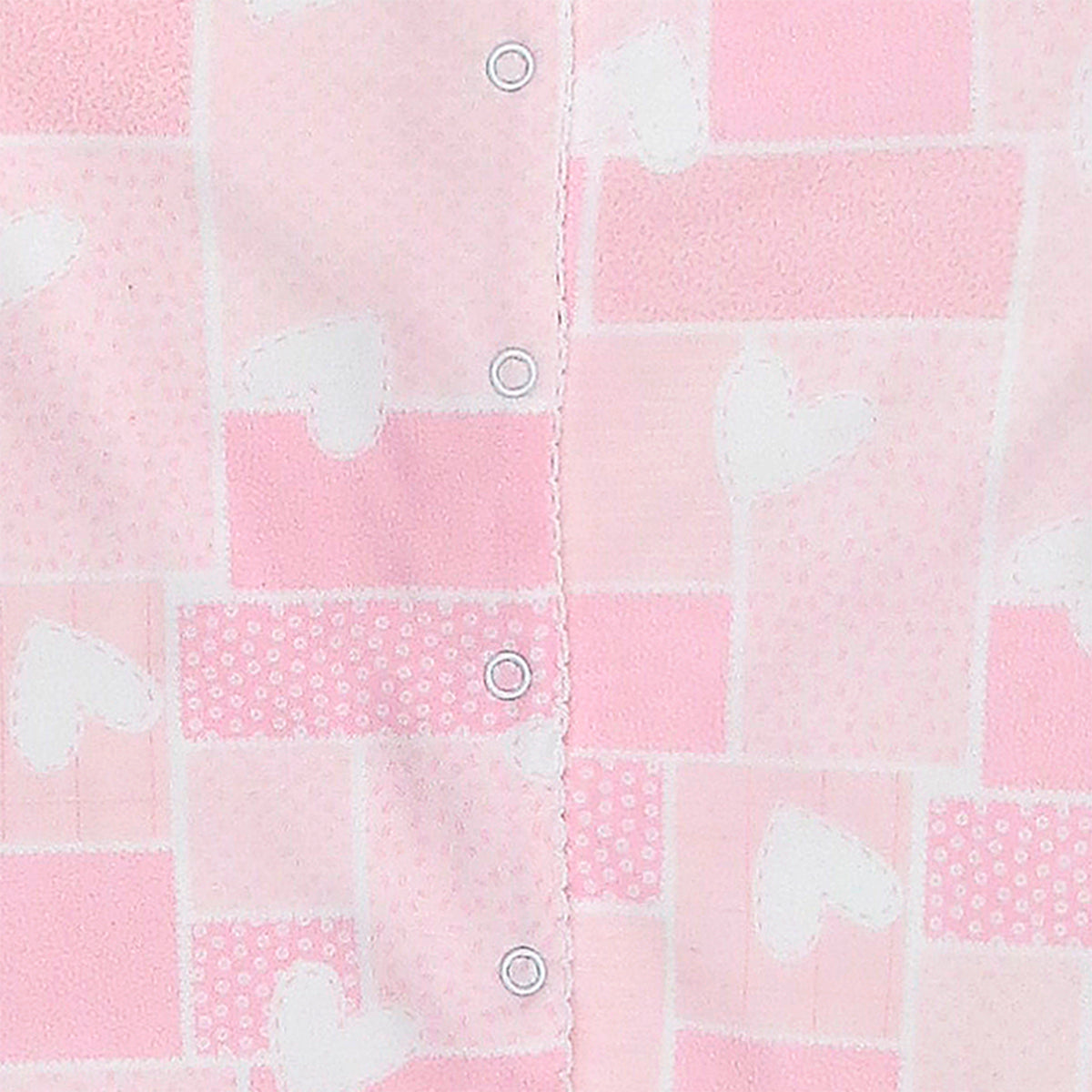 Hearts Patch Printed Footie | Baby Girl