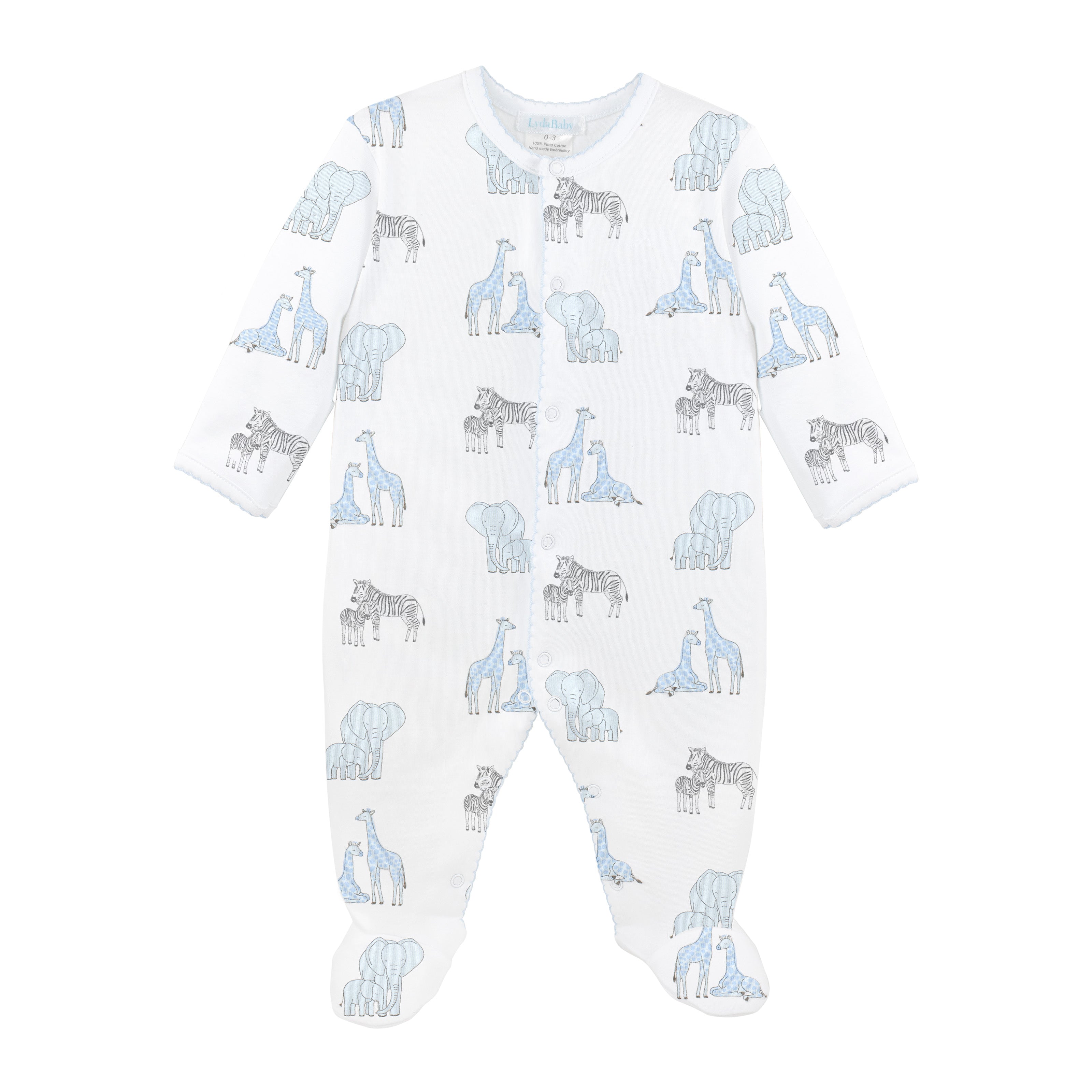 Safari Friends Printed Footie | Baby Boy