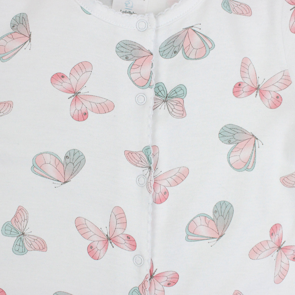 Watercolor Butterflies Footie | Baby Girl