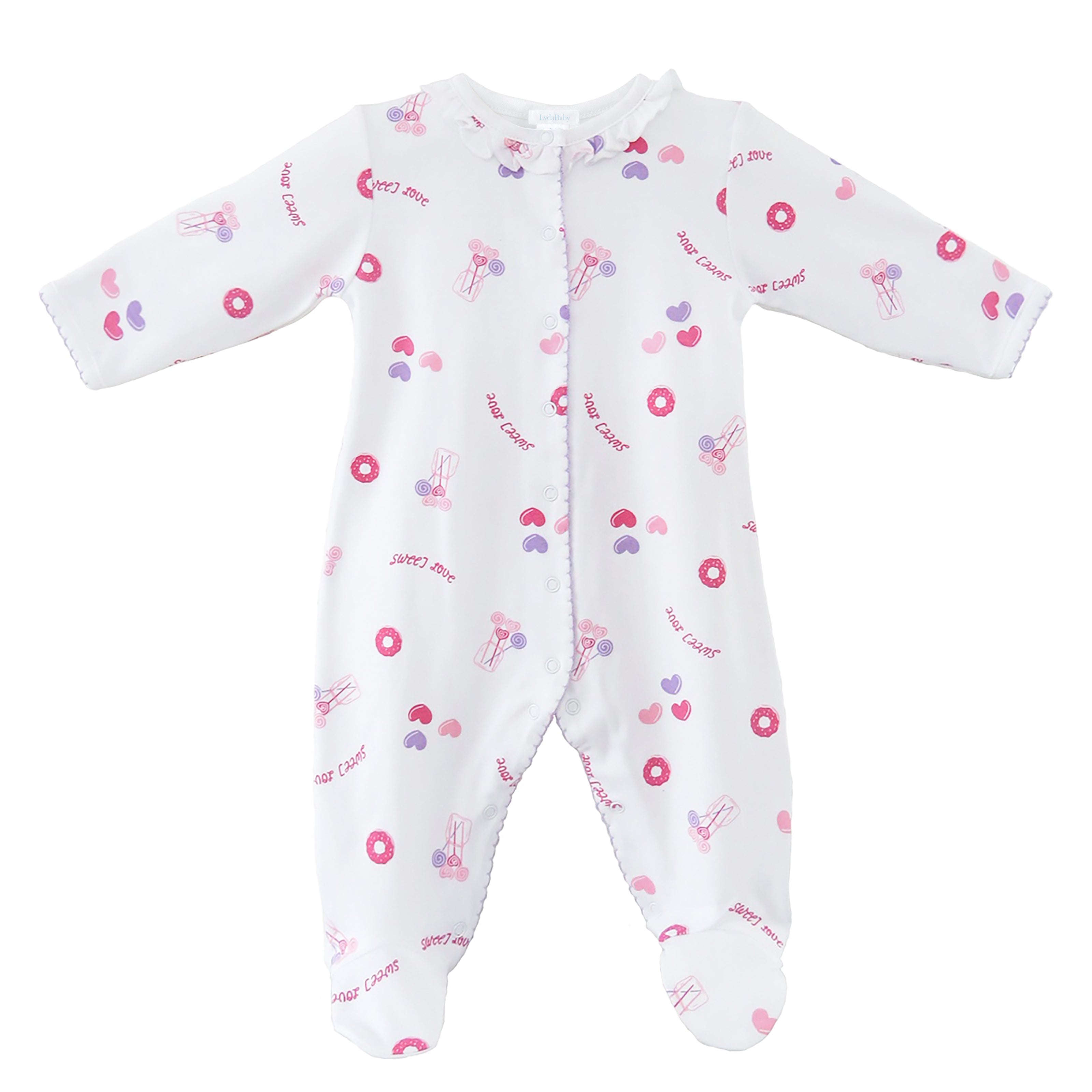 Sweet Love Printed Footie | Baby Girl