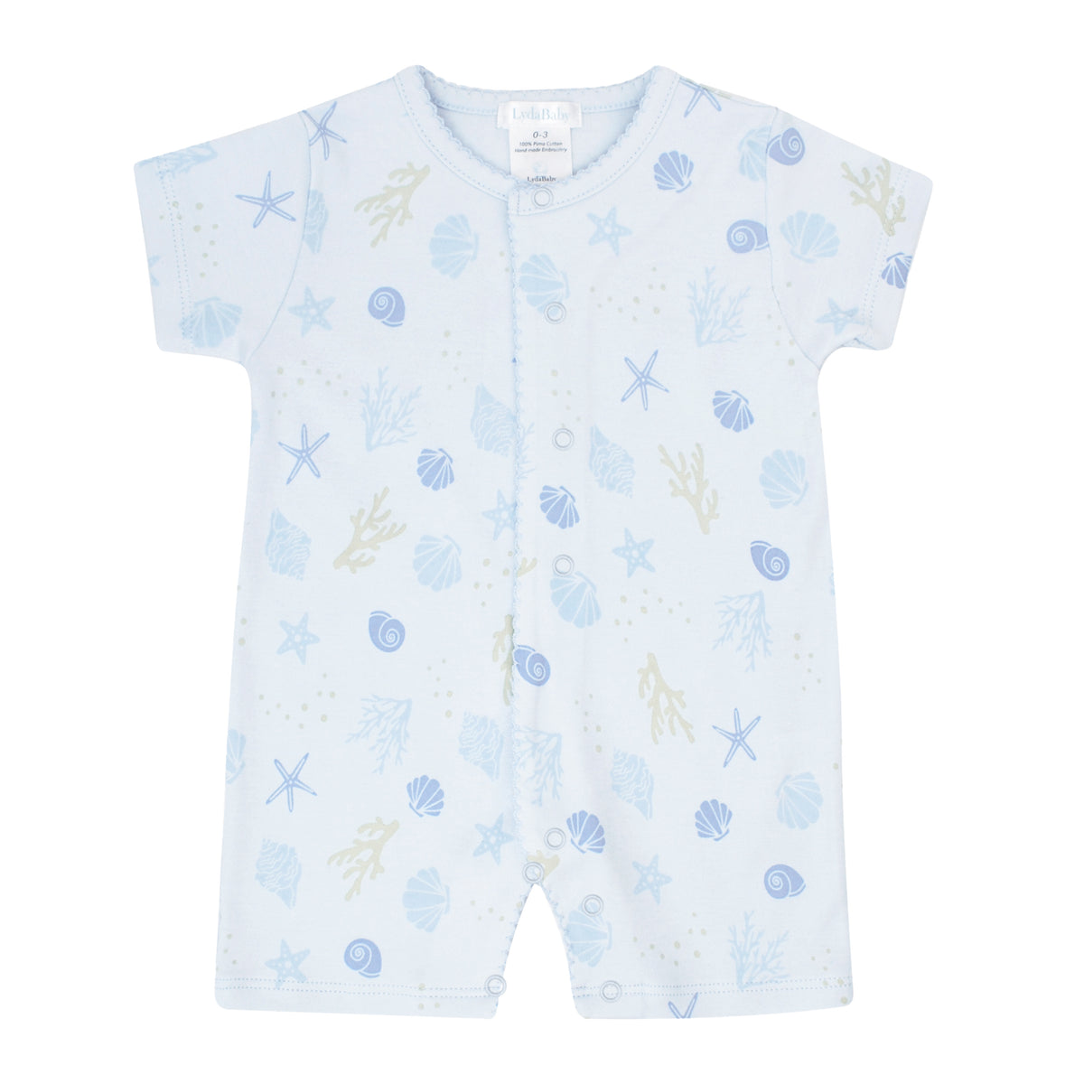 Seashells Printed Romper | Baby Boy