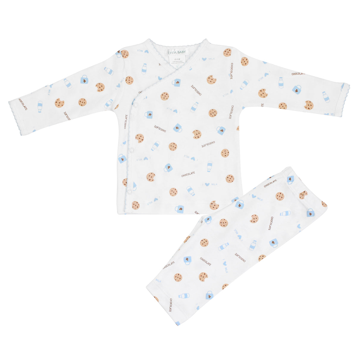 Premium Cotton Baby Boy Pajama Set (2 Pieces) - Cookies Print