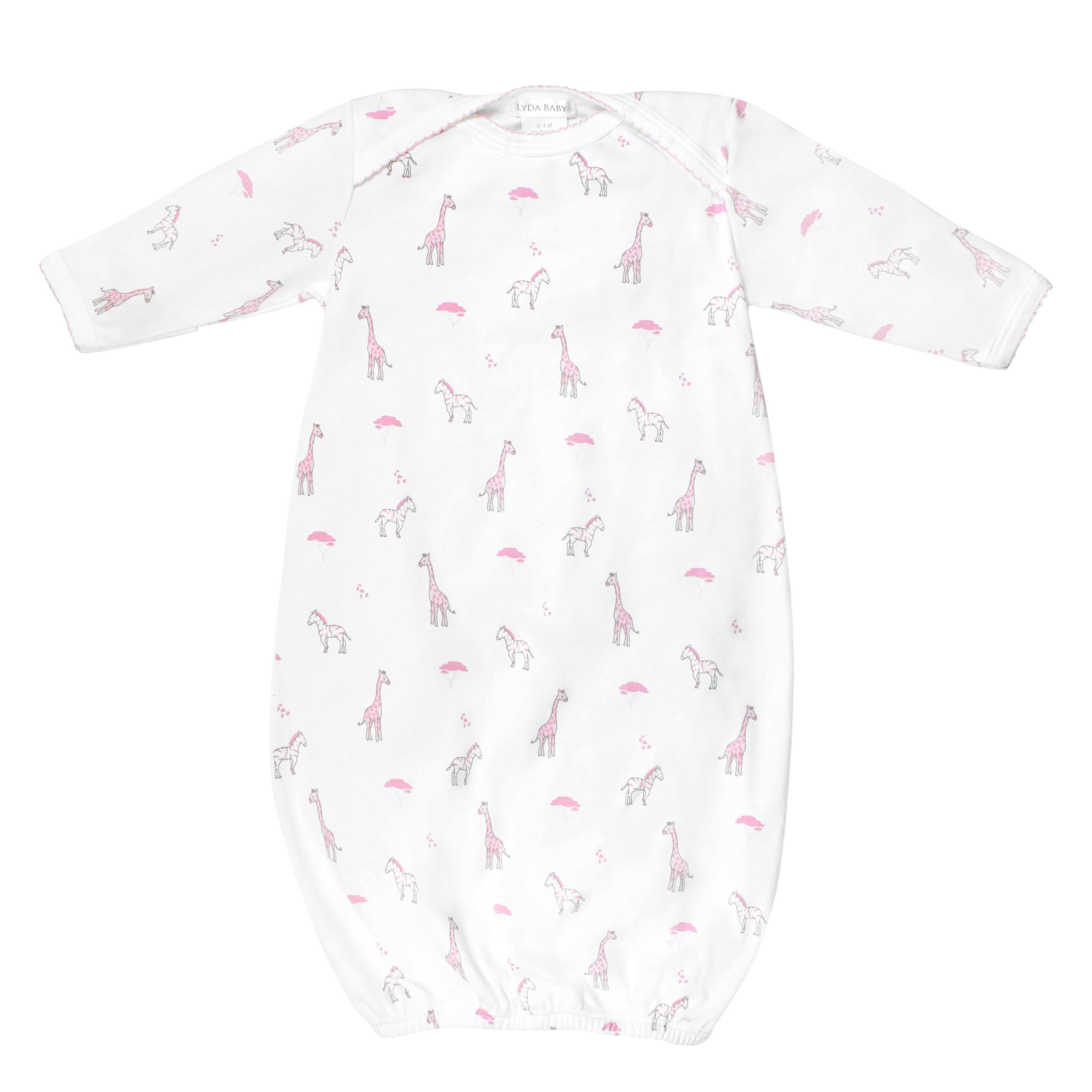 Safari Animals Printed Set 3 Pieces | Baby Girl