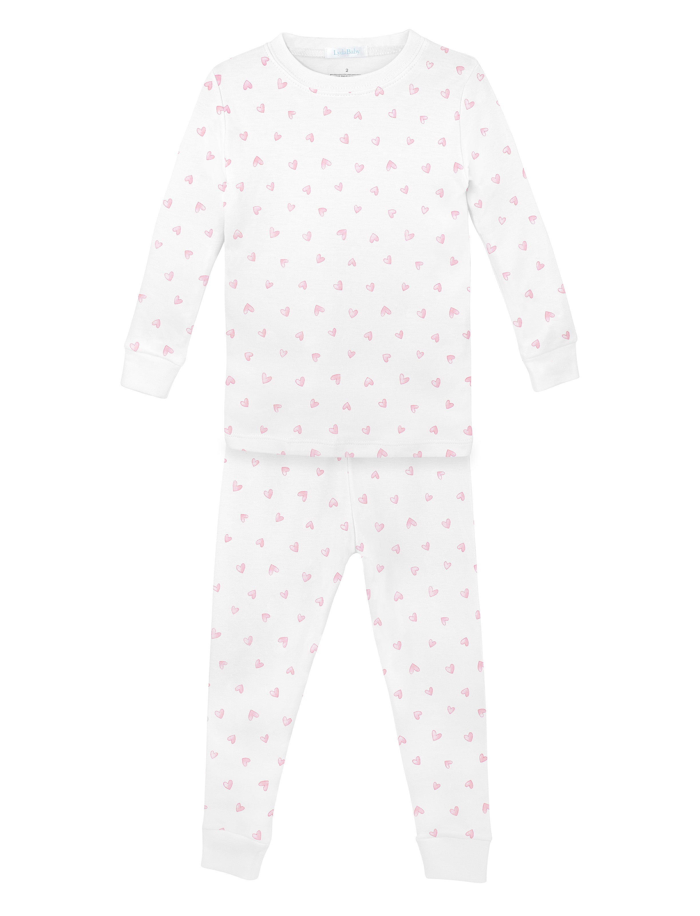 Festive Hearts Printed Pajama | Girl