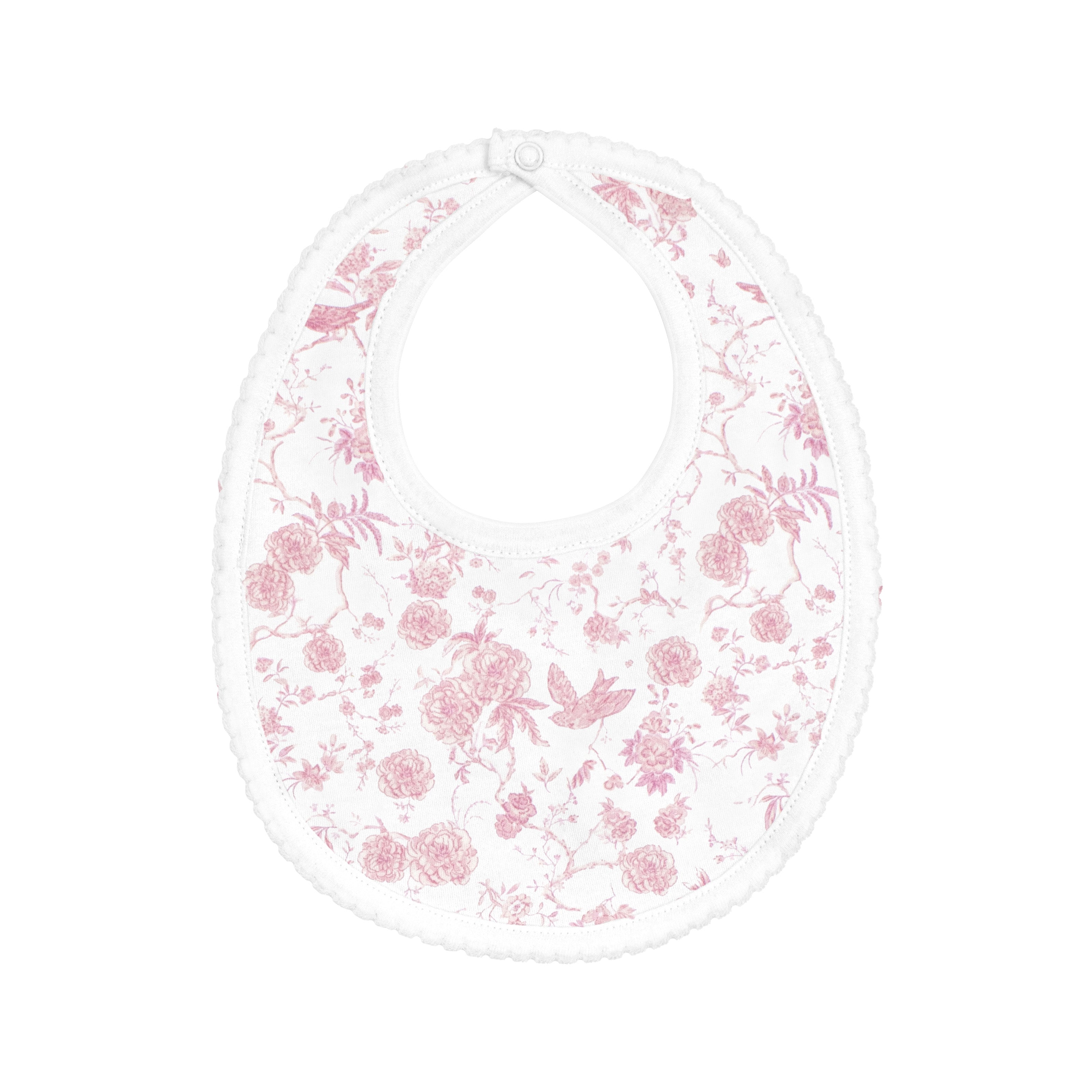 Autumn Garden Pink Printed Bib | Baby Girl