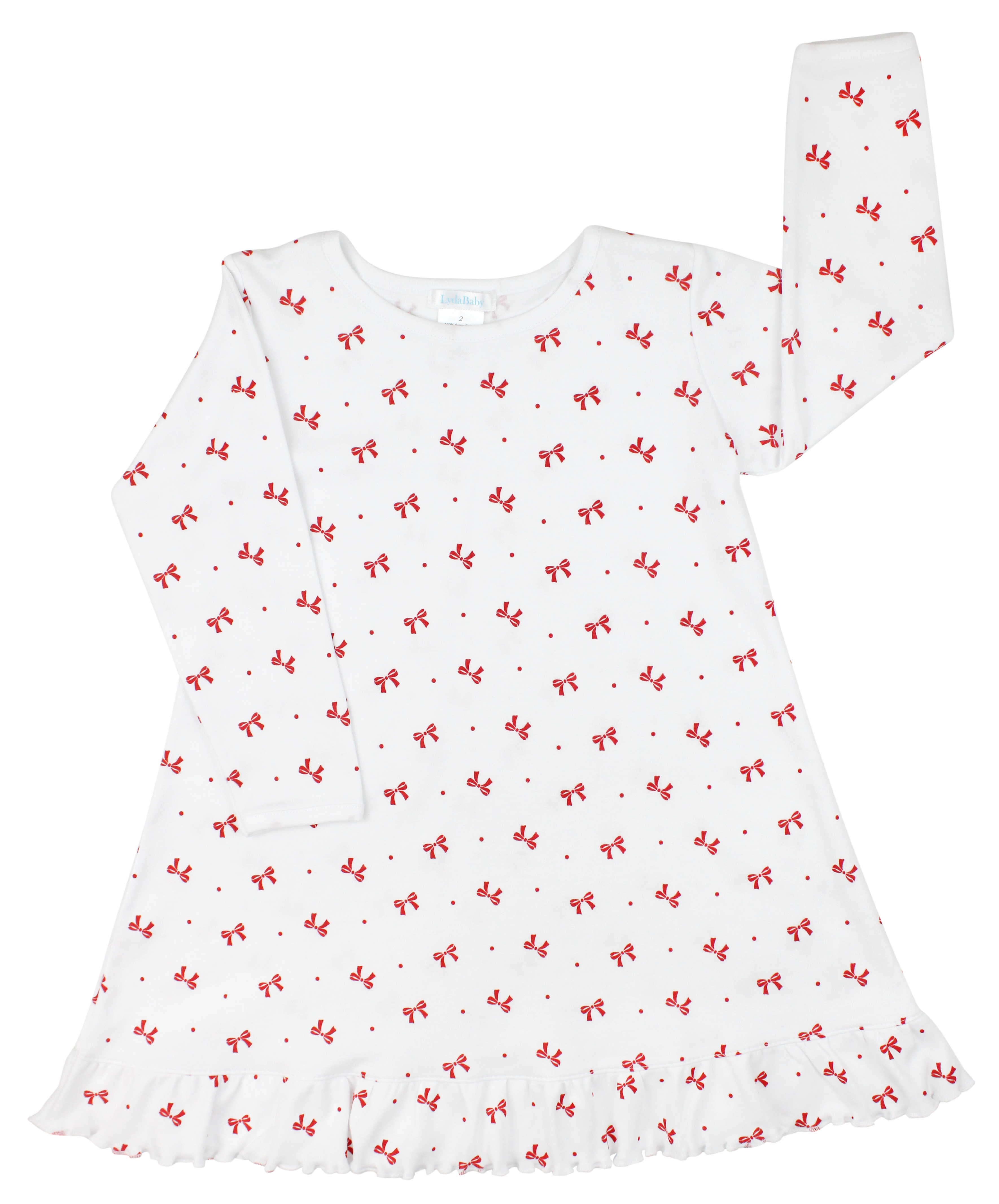 Red Tiny Bows Printed Dress | Baby Girl