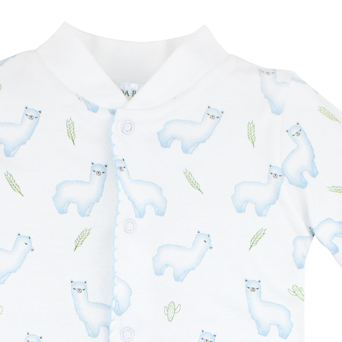 Peaceful Llama Printed Footie | Baby Boy