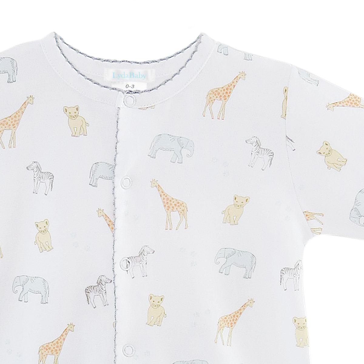 Safari Animals Printed Footie | Baby Unisex