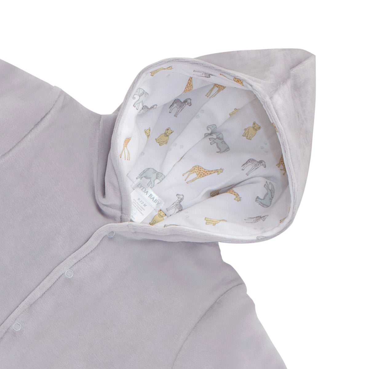 Velour Hooded Snap Footie | Baby Unisex