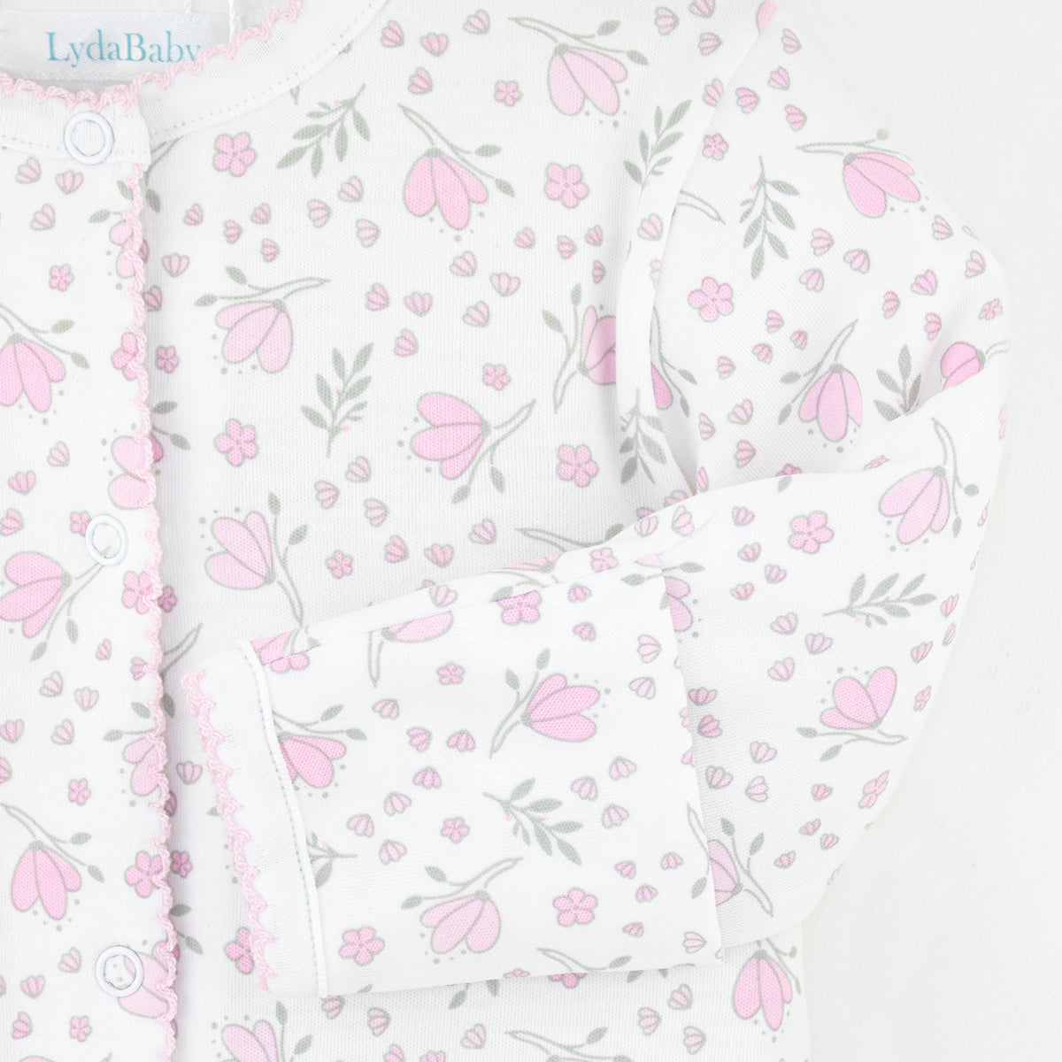 Blooming Flowers Printed Footie | Baby Girl