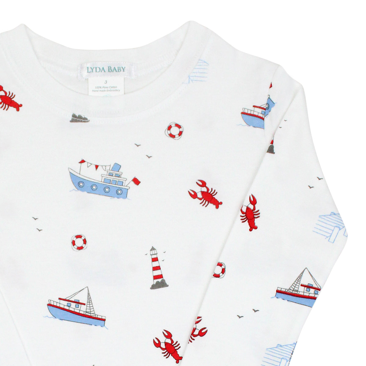 Lobster Boat Printed Pajama | Boy