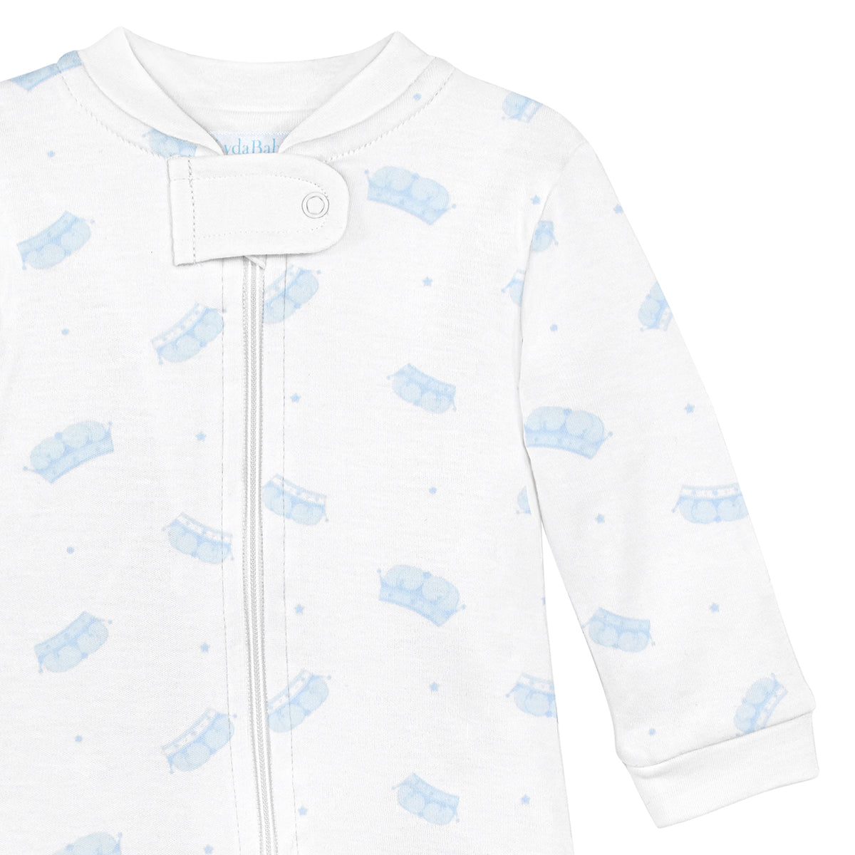 Little Prince Printed Zipper Footie | Baby Boy