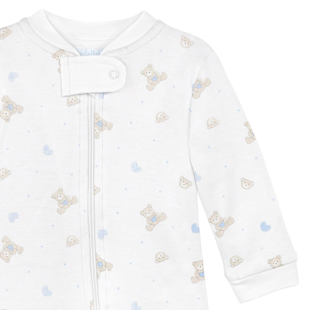 Love Teddy Pinted Zipper Footie | Baby Boy