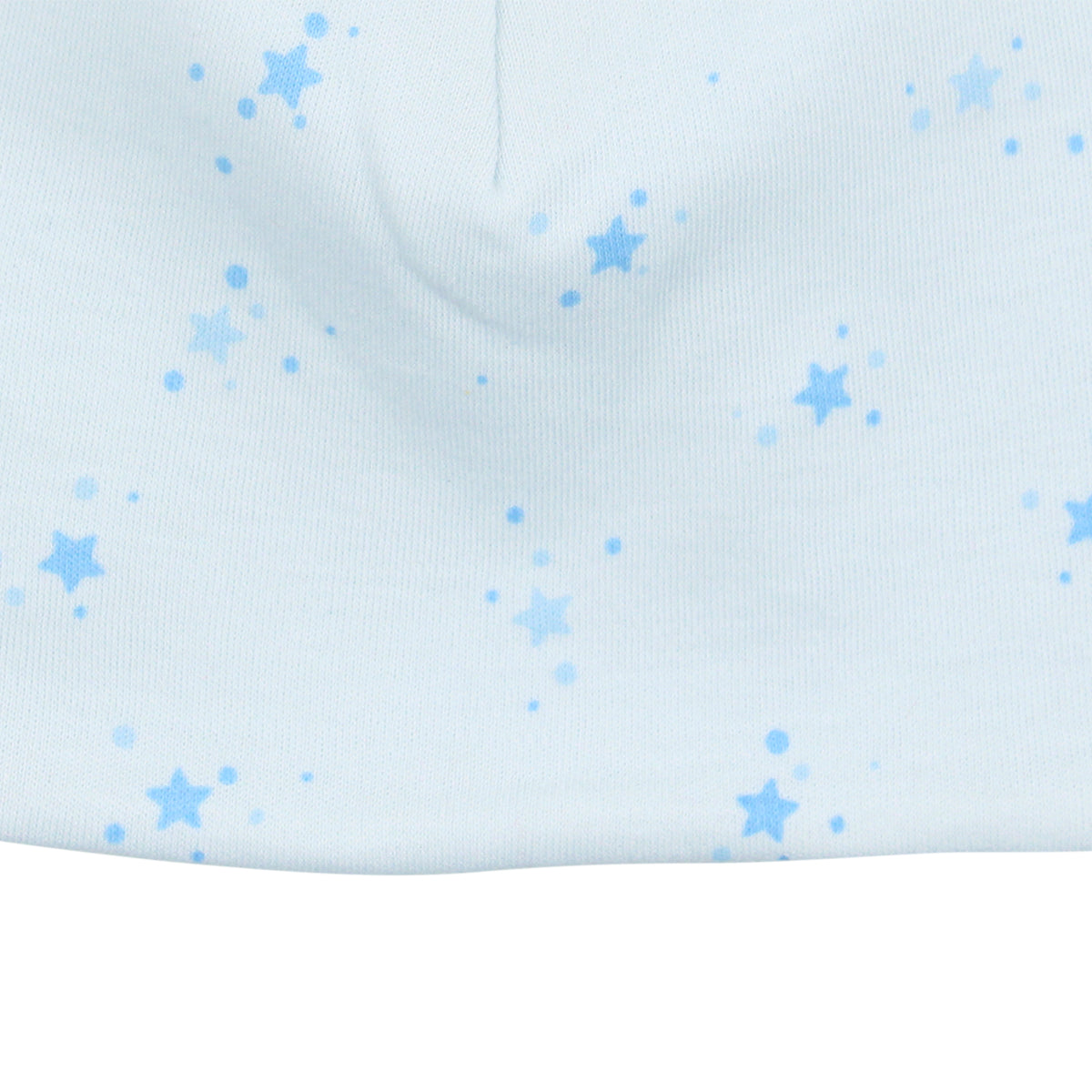 Lightblue Bubble Stars Printed Beanie | Baby Boy